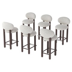 Lot de 6 chaises de bar modernes Flock CS2 / 75cm en polyester Baloo Boucle by NOOM