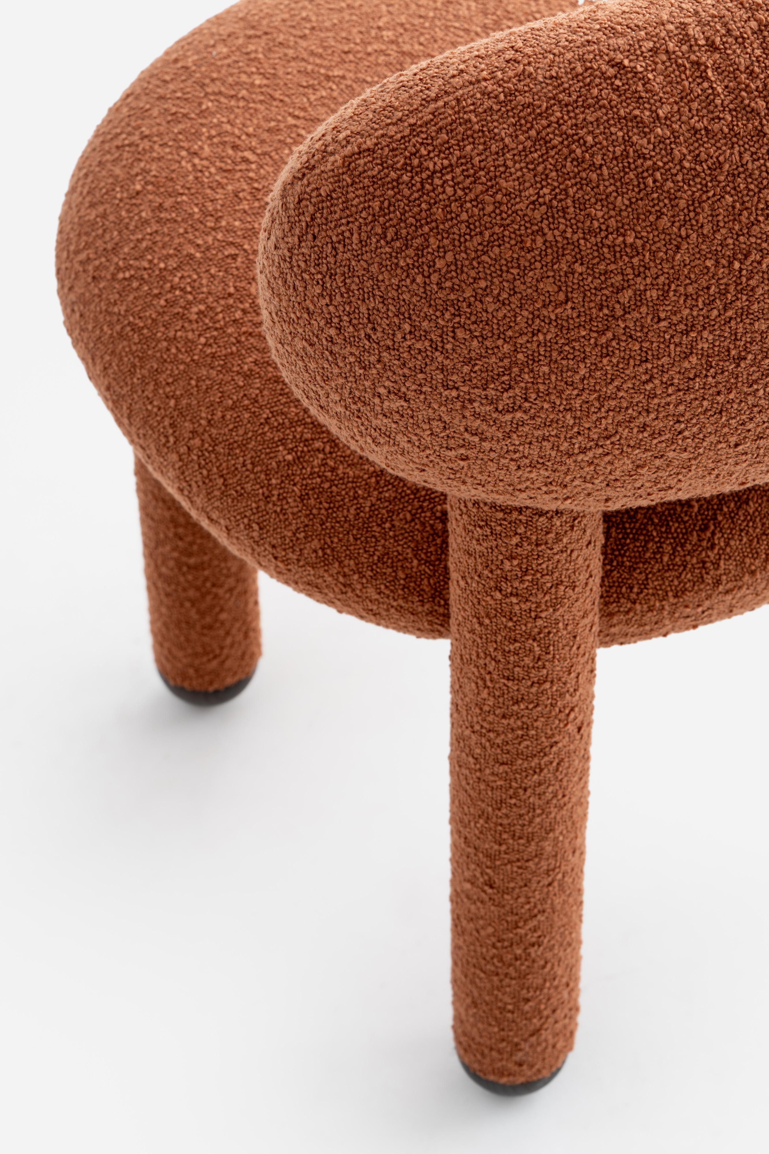 Lot de 6 chaises de salle à manger modernes Flock CS1 en polyester Baloo Boucle by NoOM en vente 3
