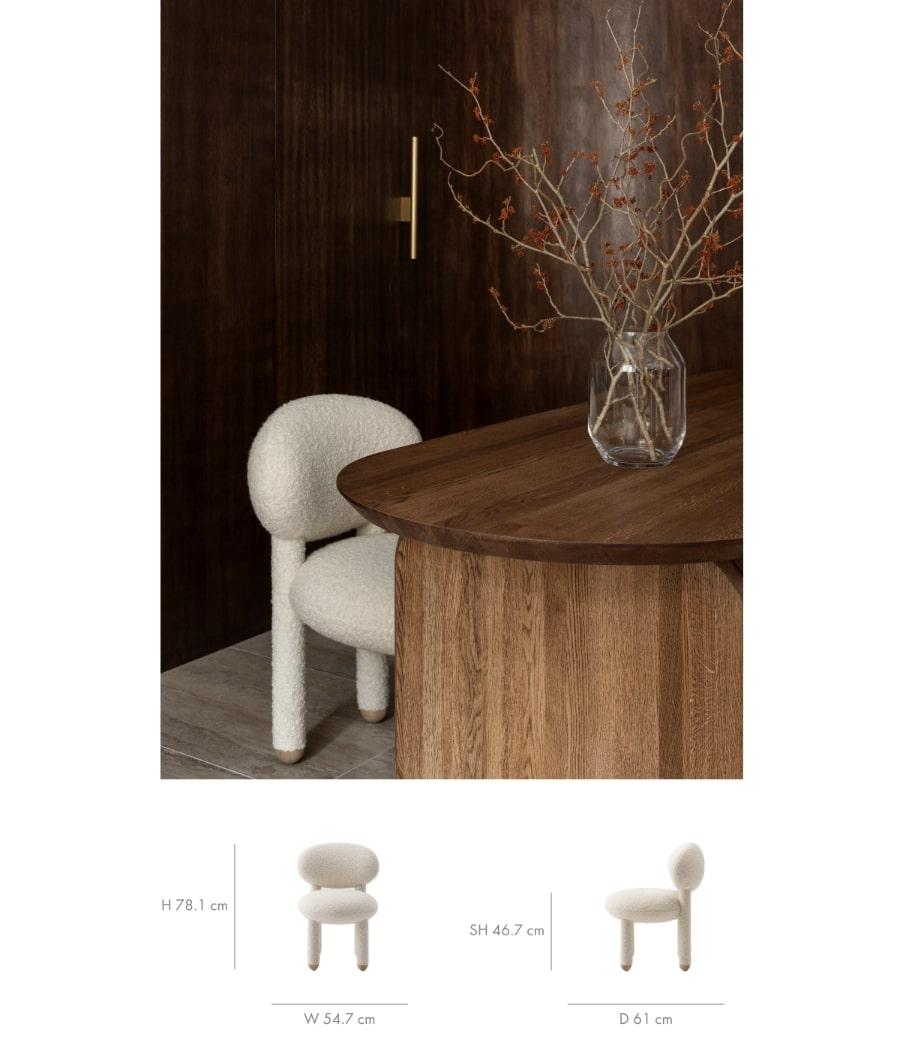 Fait main Lot de 6 chaises de salle à manger modernes Flock CS1 en polyester Baloo Boucle by NoOM en vente