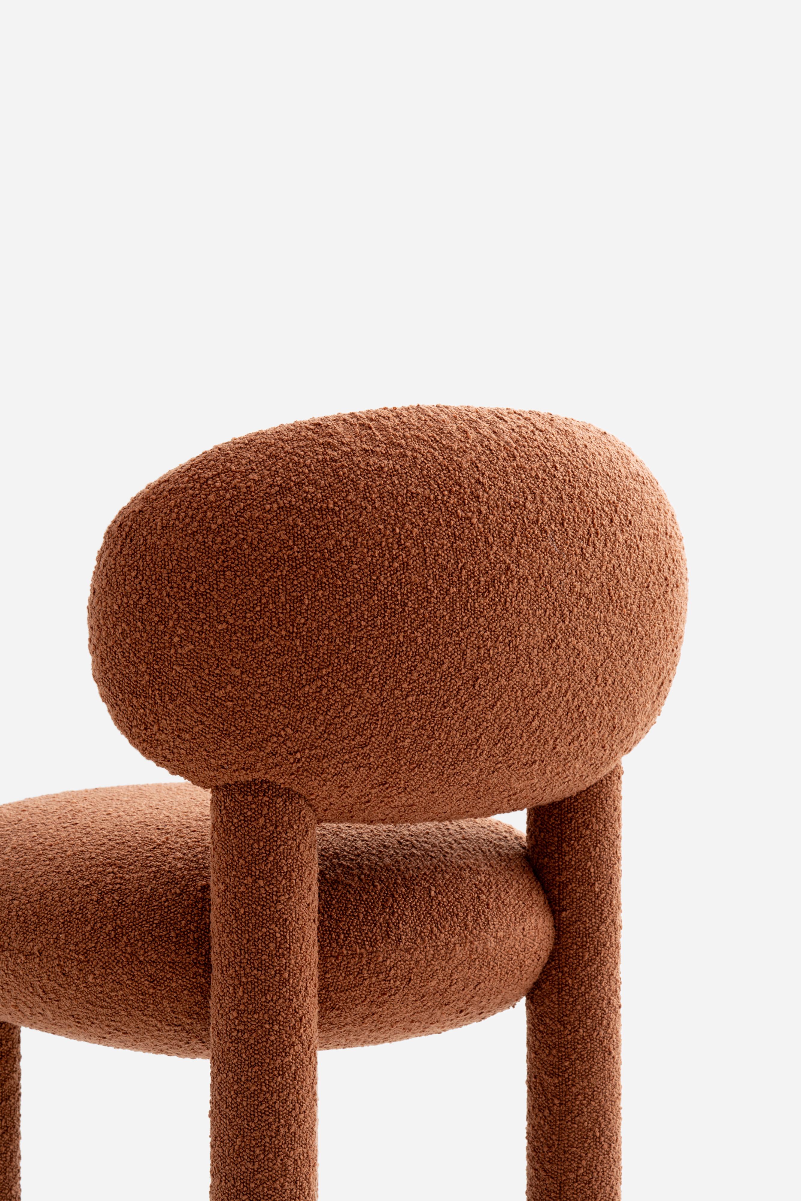 Fait main Lot de 6 chaises de salle à manger modernes Flock CS1 en polyester Baloo Boucle by NoOM en vente