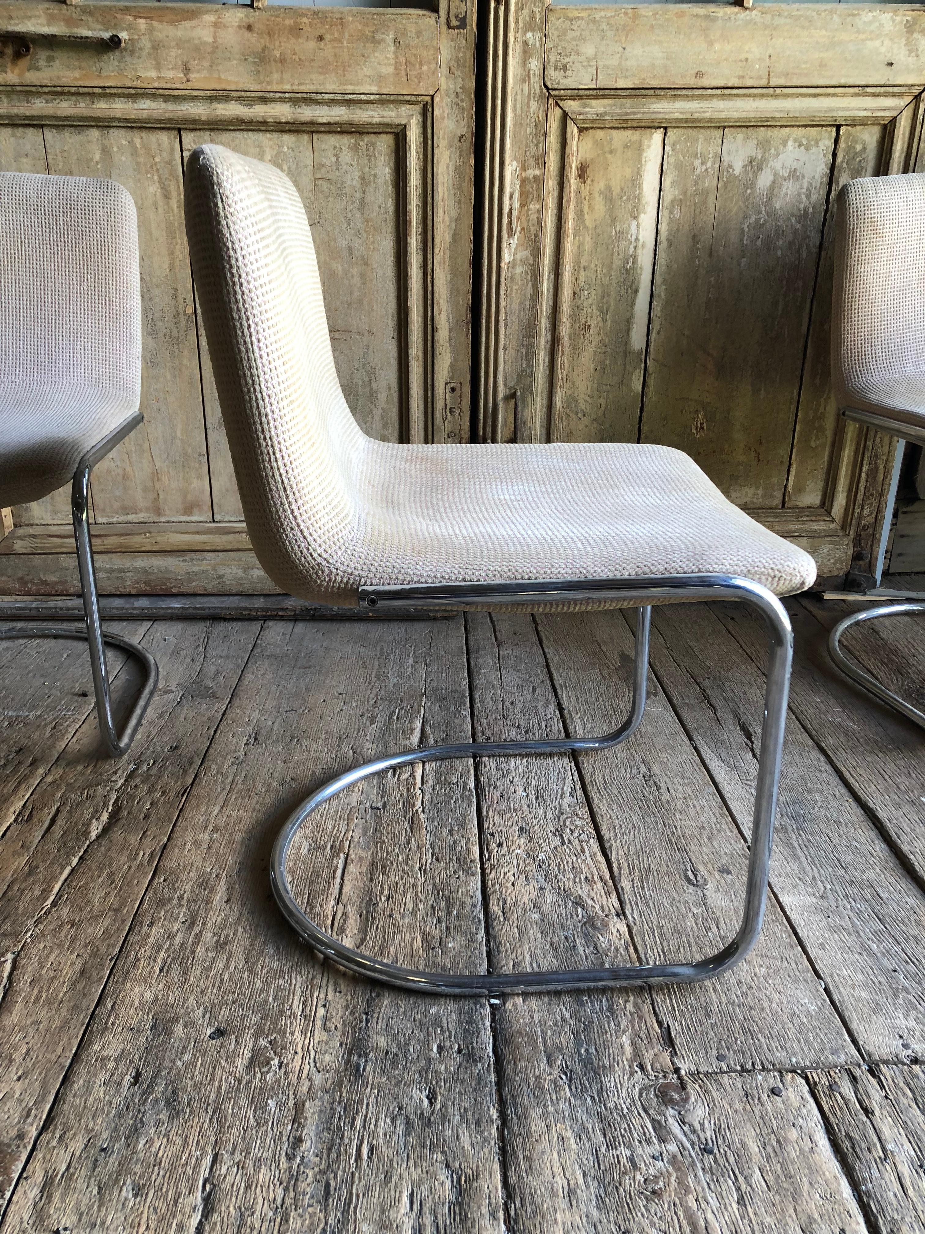 Set of 6 Modern Dining Chairs by Giovanni Offredi In Good Condition In Doylestown, PA