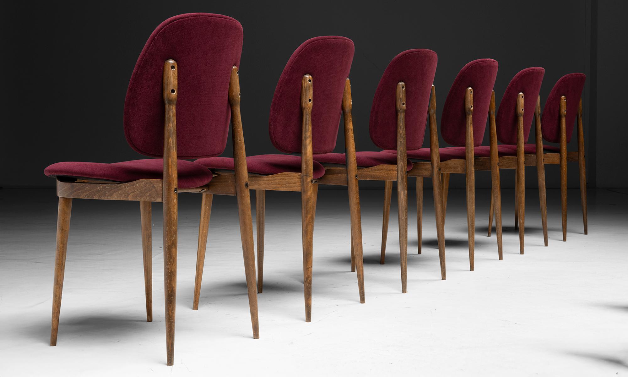 Set di (6) sedie da pranzo moderne Francia, 1960 2