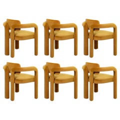 Set of 6 Modern mustard velvet Double Arch dining chair by InsidherLand
