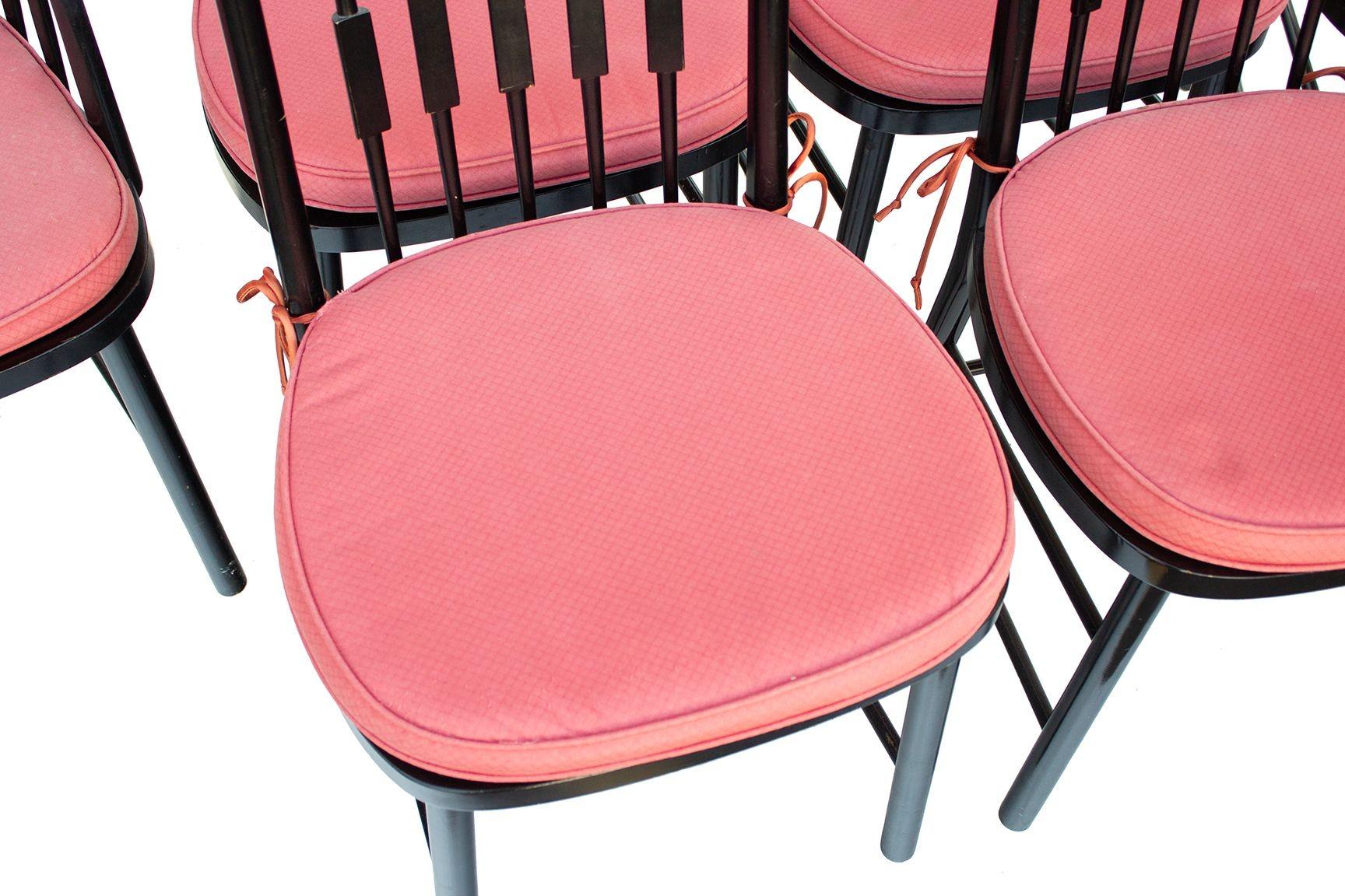 6 moderne Windsor-Esszimmerstühle von Michael Taylor für Baker Furniture im Angebot 6