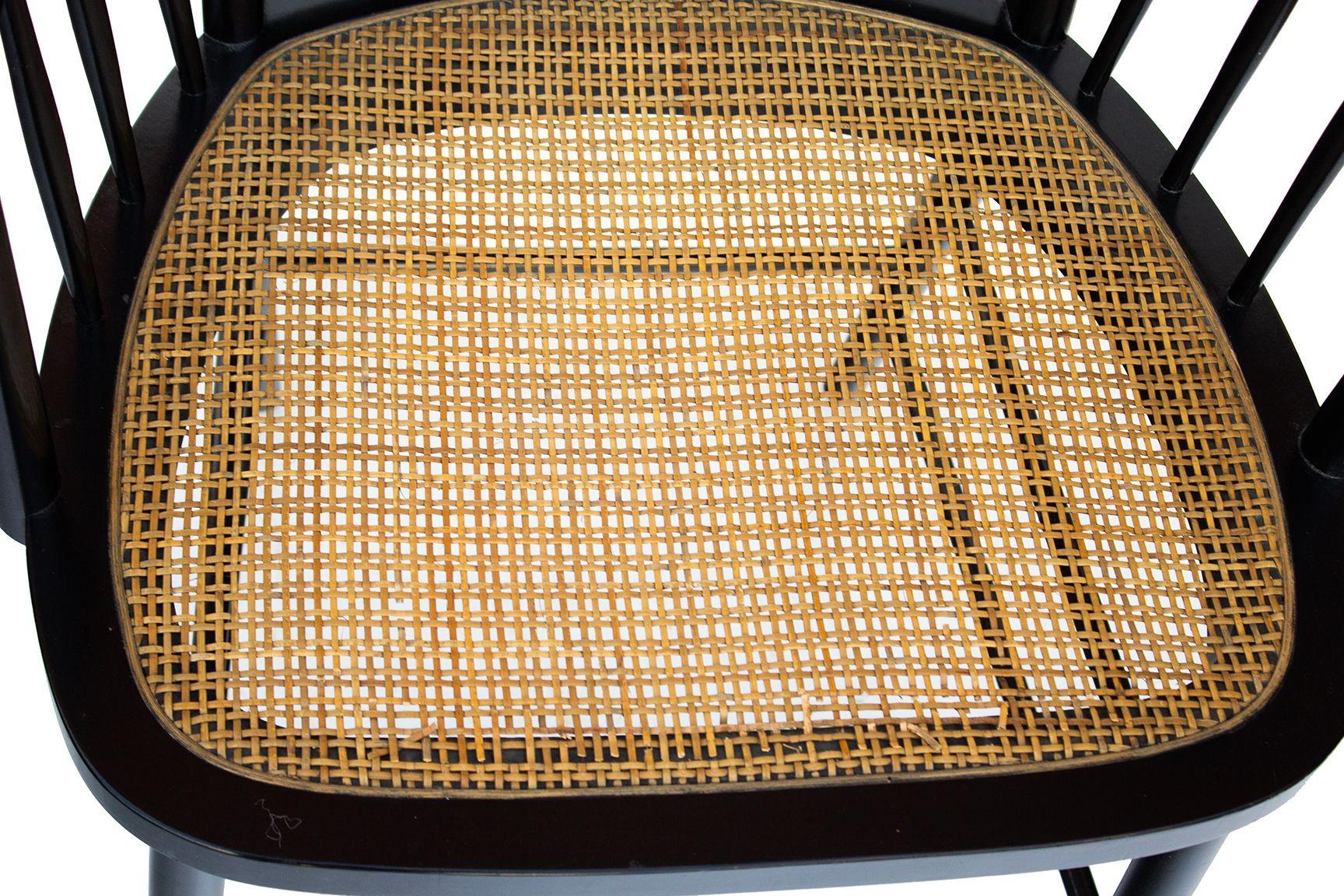 6 moderne Windsor-Esszimmerstühle von Michael Taylor für Baker Furniture im Angebot 8