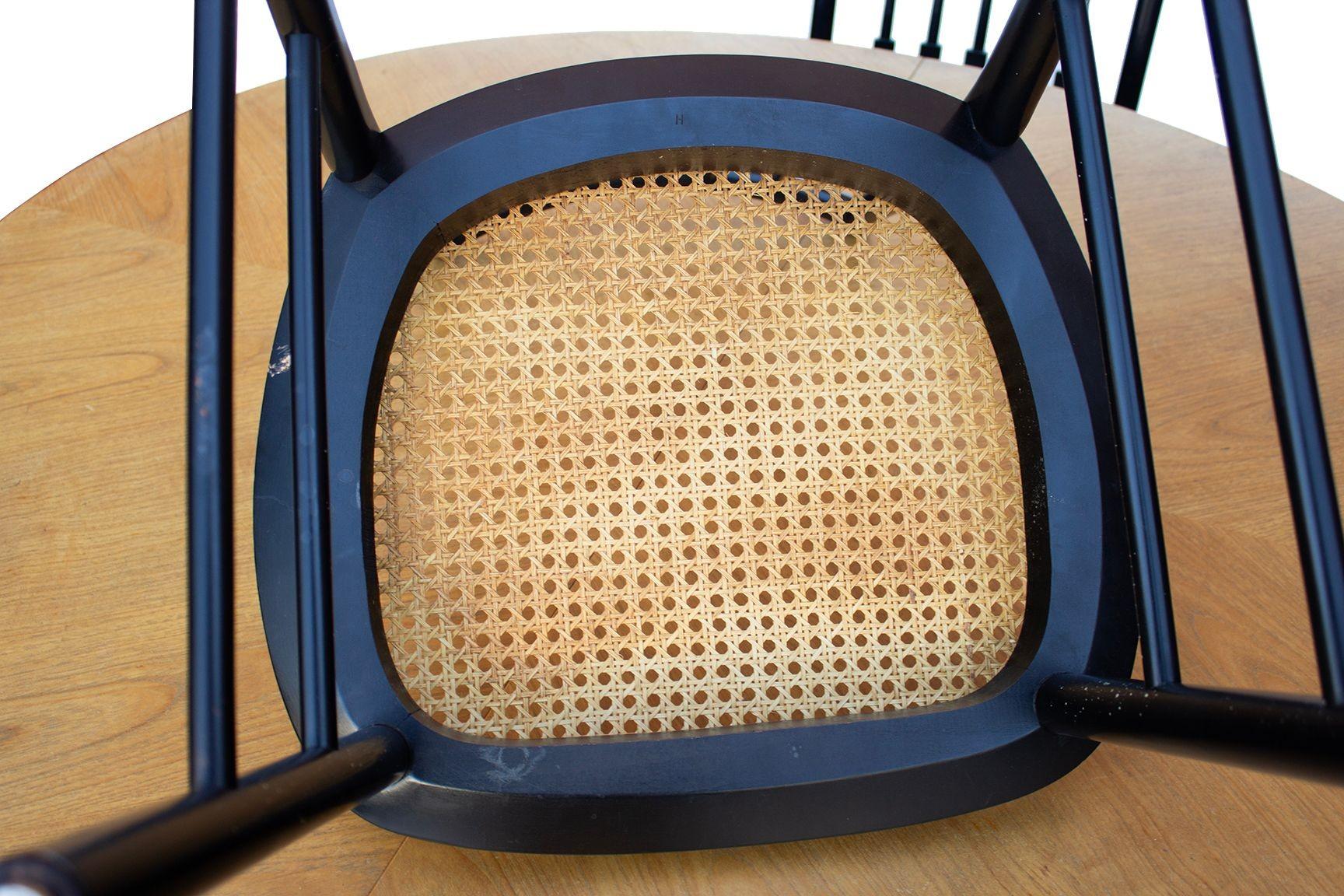 6 moderne Windsor-Esszimmerstühle von Michael Taylor für Baker Furniture im Angebot 11