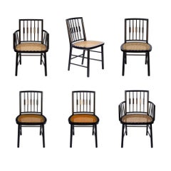 Ensemble de 6 chaises de salle à manger Windsor modernes par Michael Taylor pour Baker Furniture