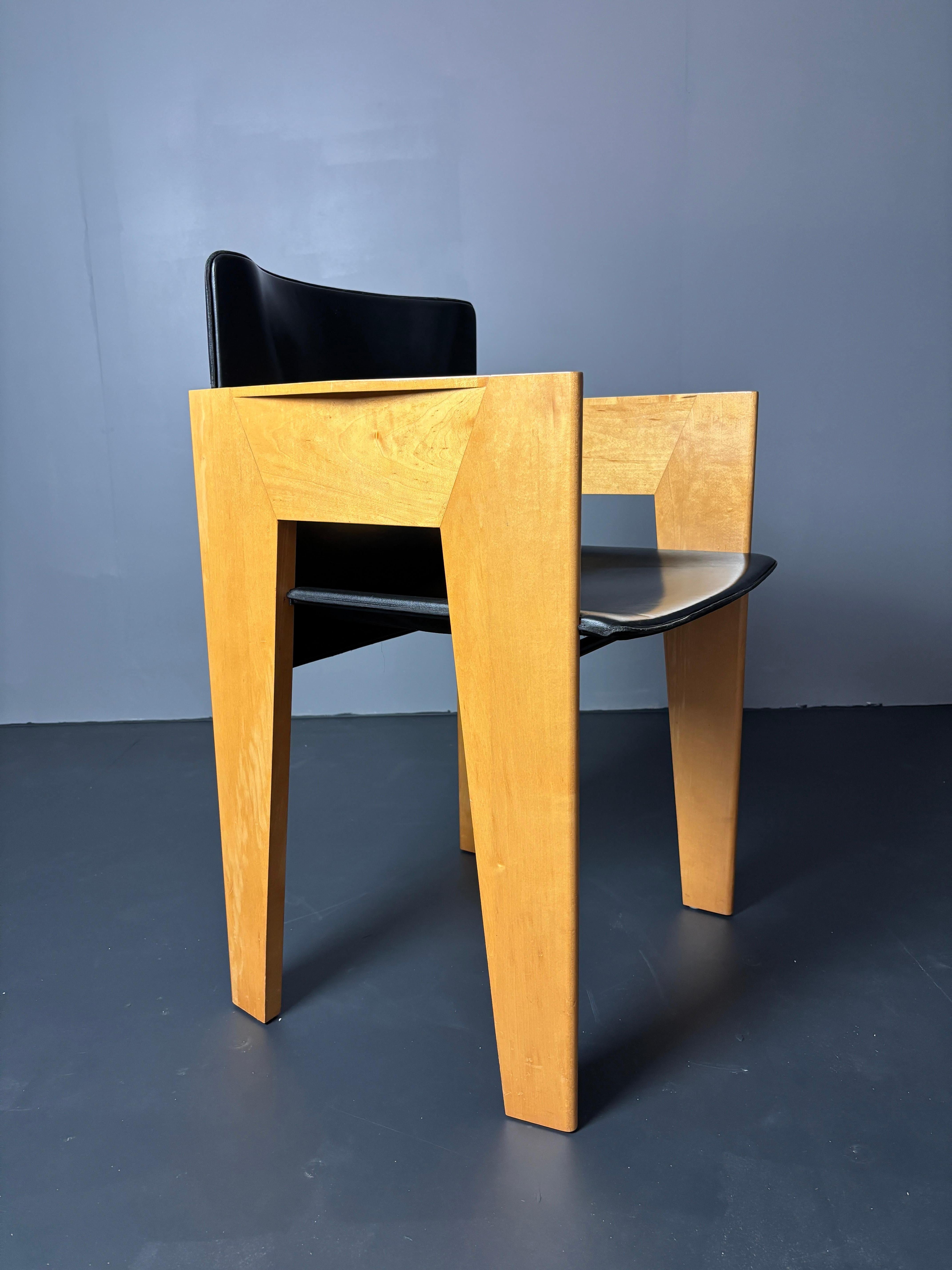 Postmoderno Set di 6 sedie da pranzo moderniste di Arnold Merckx per Arco, design olandese anni '80 in vendita