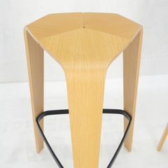 Set of 6 Molded Bent Plywood Bar Stools by Davis MINT!