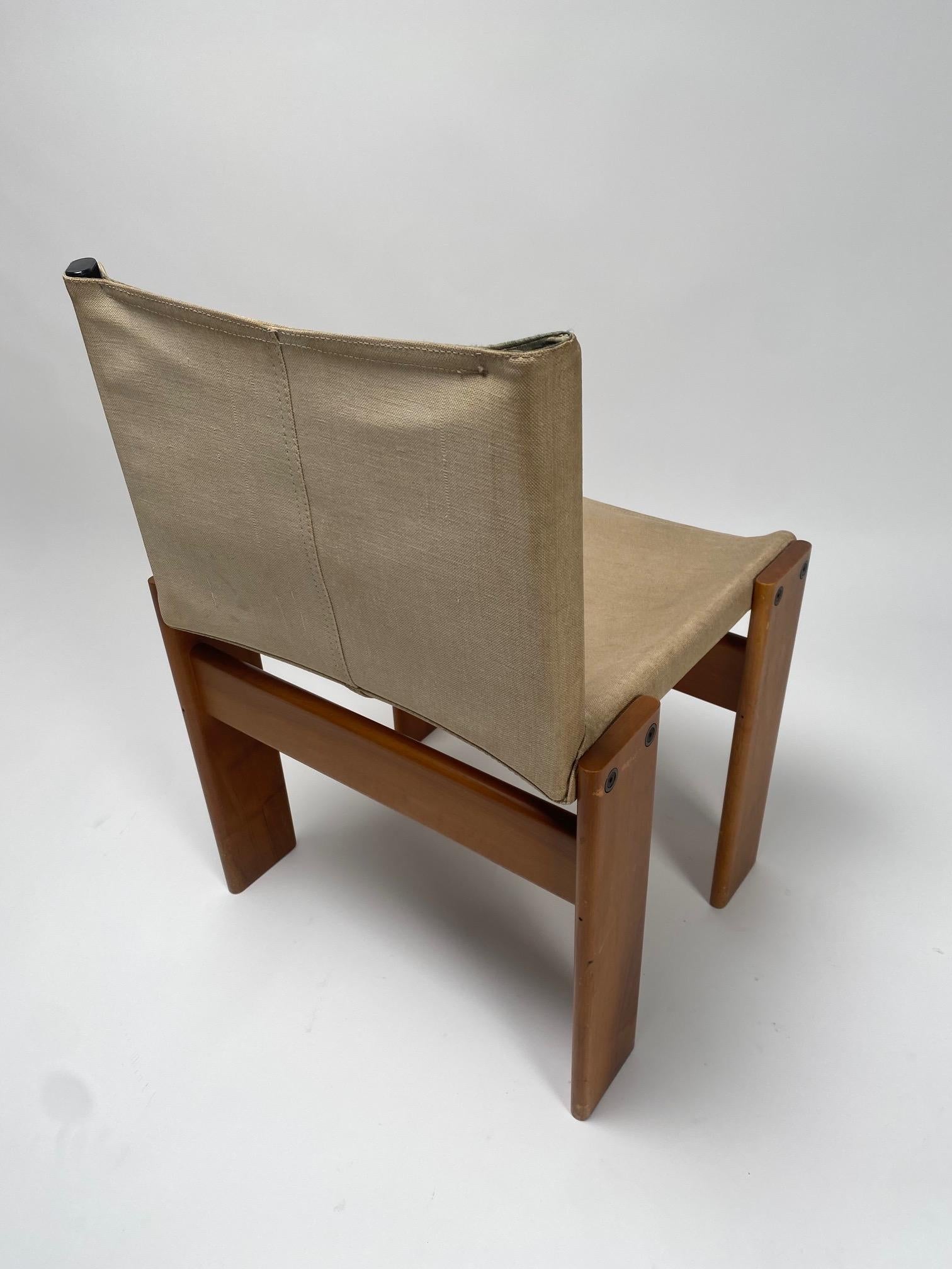 Italian Set of 6 'Monk' Chairs by Afra & Tobia Scarpa for Molten, Italy 1974 For Sale