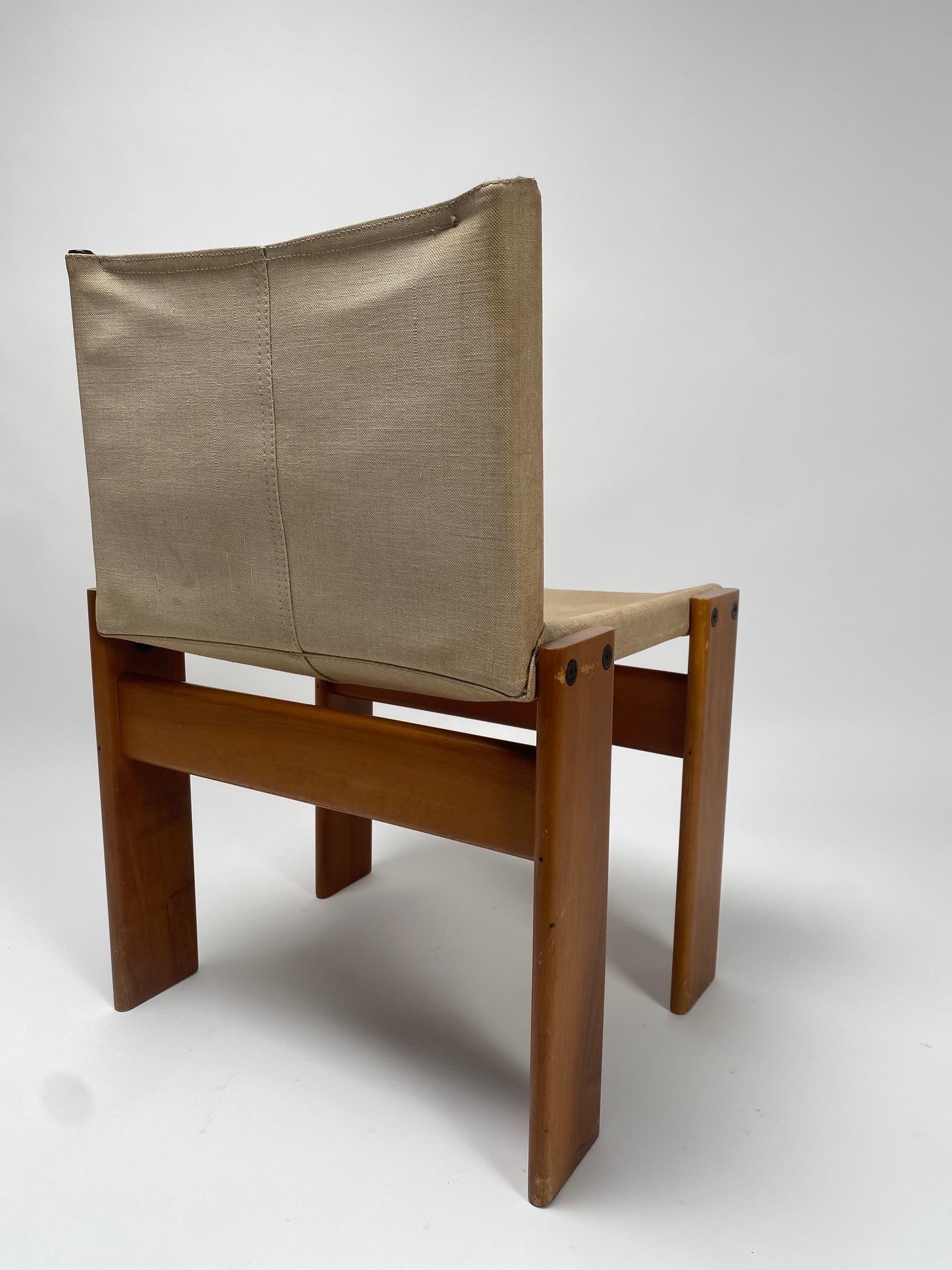 italien Ensemble de 6 chaises « Monk » d'Afra & Tobia Scarpa pour Molten, Italie 1974 en vente