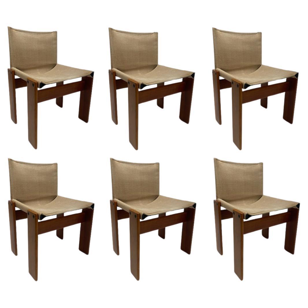 Set of 6 'Monk' Chairs by Afra & Tobia Scarpa for Molten, Italy 1974 For Sale