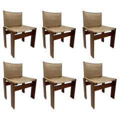 Set of 6 'Monk' Chairs by Afra & Tobia Scarpa for Molten, Italy 1974