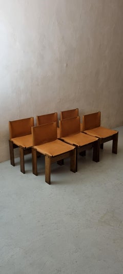Set of 6 Monk chairs designed by Afra and Tobia Scarpa for Molteni 1974