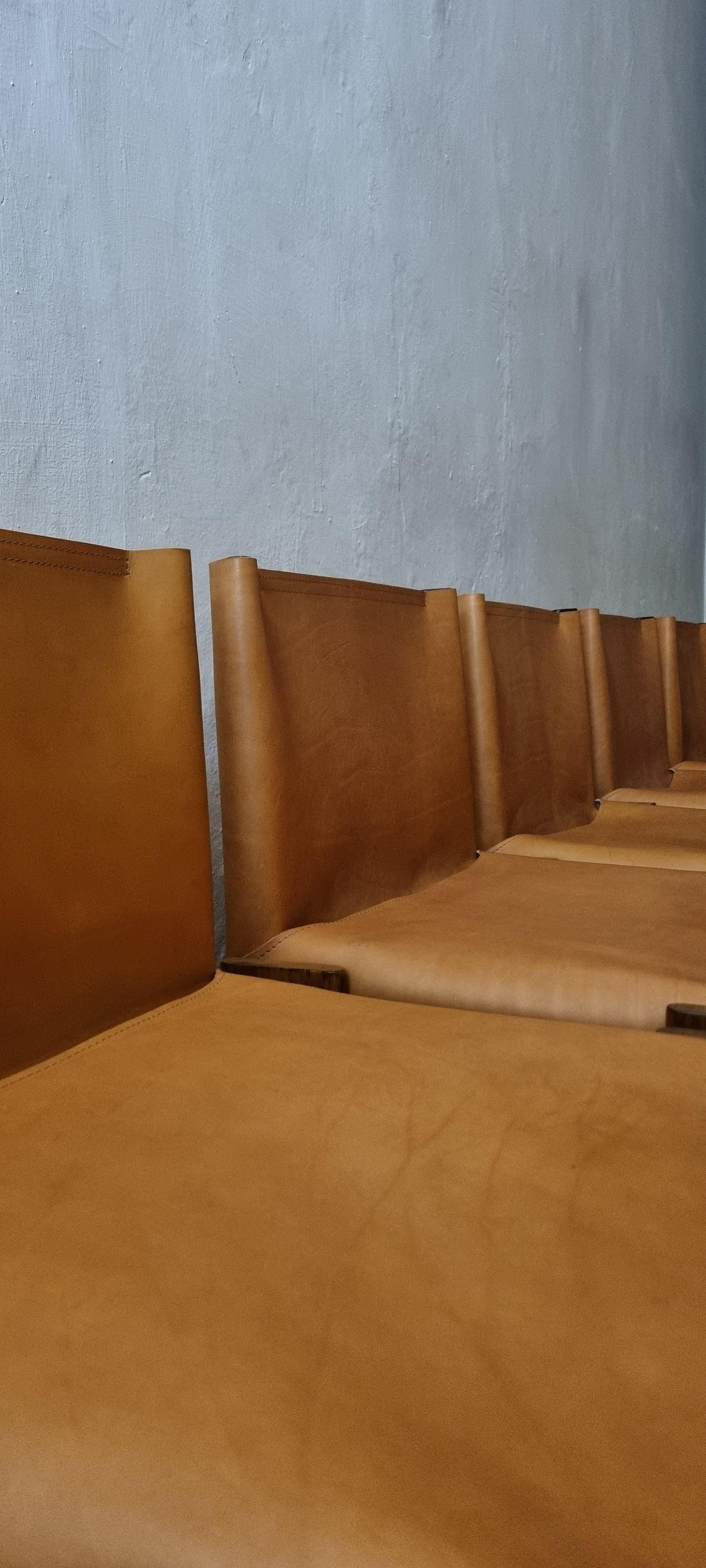 Set of 6 Monk chairs designed by Afra and Tobia Scarpa for Molteni 1974 en venta 1