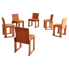 Set di 6 sedie da pranzo "Monk" attribuite a Afra & Tobia Scarpa per Molteni