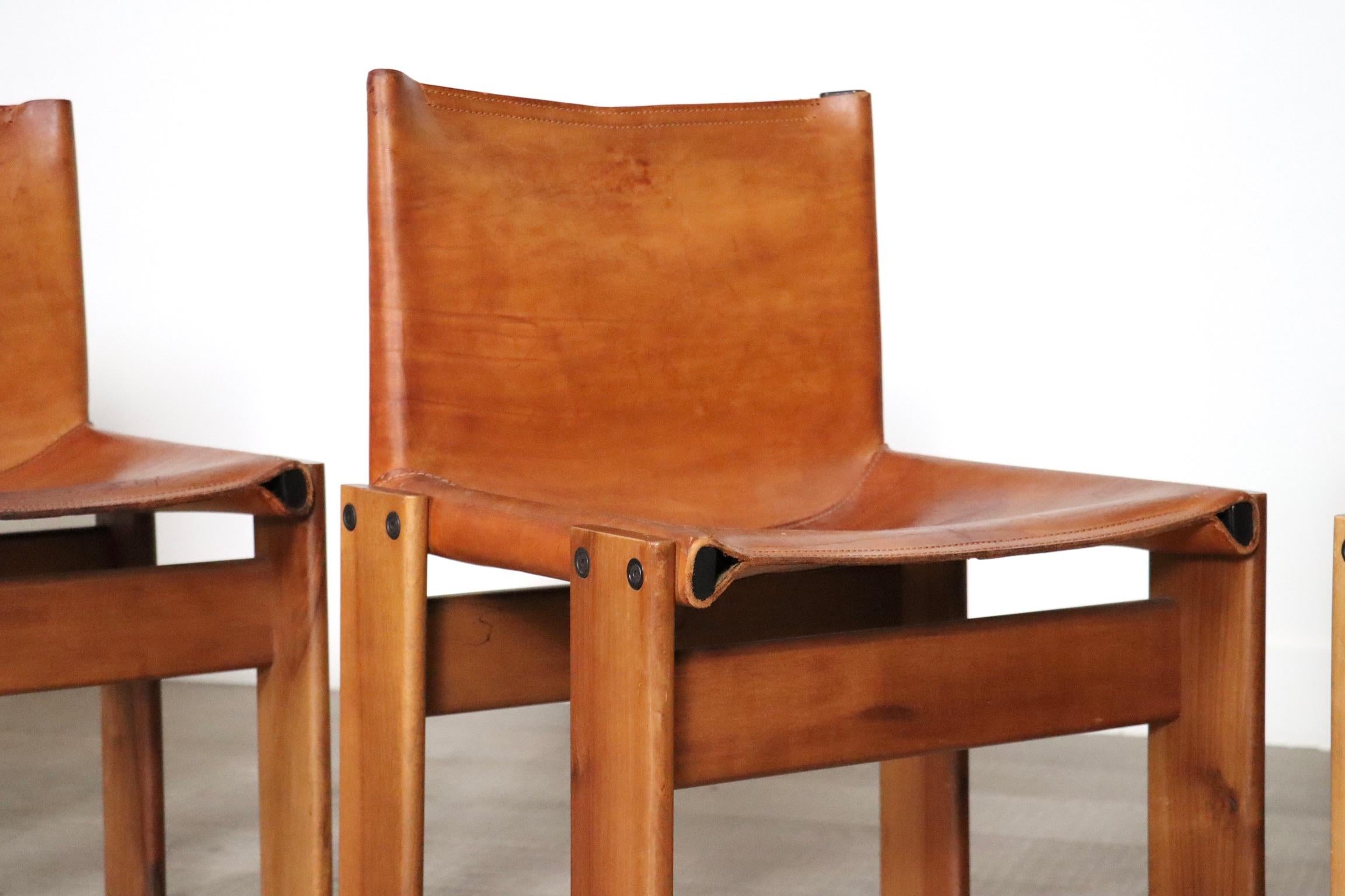 Set di 6 Sedie da Pranzo Monk di Afra & Tobia Scarpa per Molteni 1974 in vendita 1