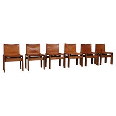Juego De 6 Sillas De Comedor Monje De Afra & Tobia Scarpa Para Molteni Italia 1974