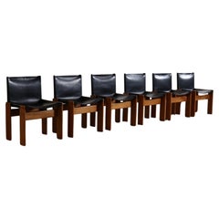 Set Of 6 Monk Dining Chairs By Afra And Tobia Scarpa For Molteni Italy 1974