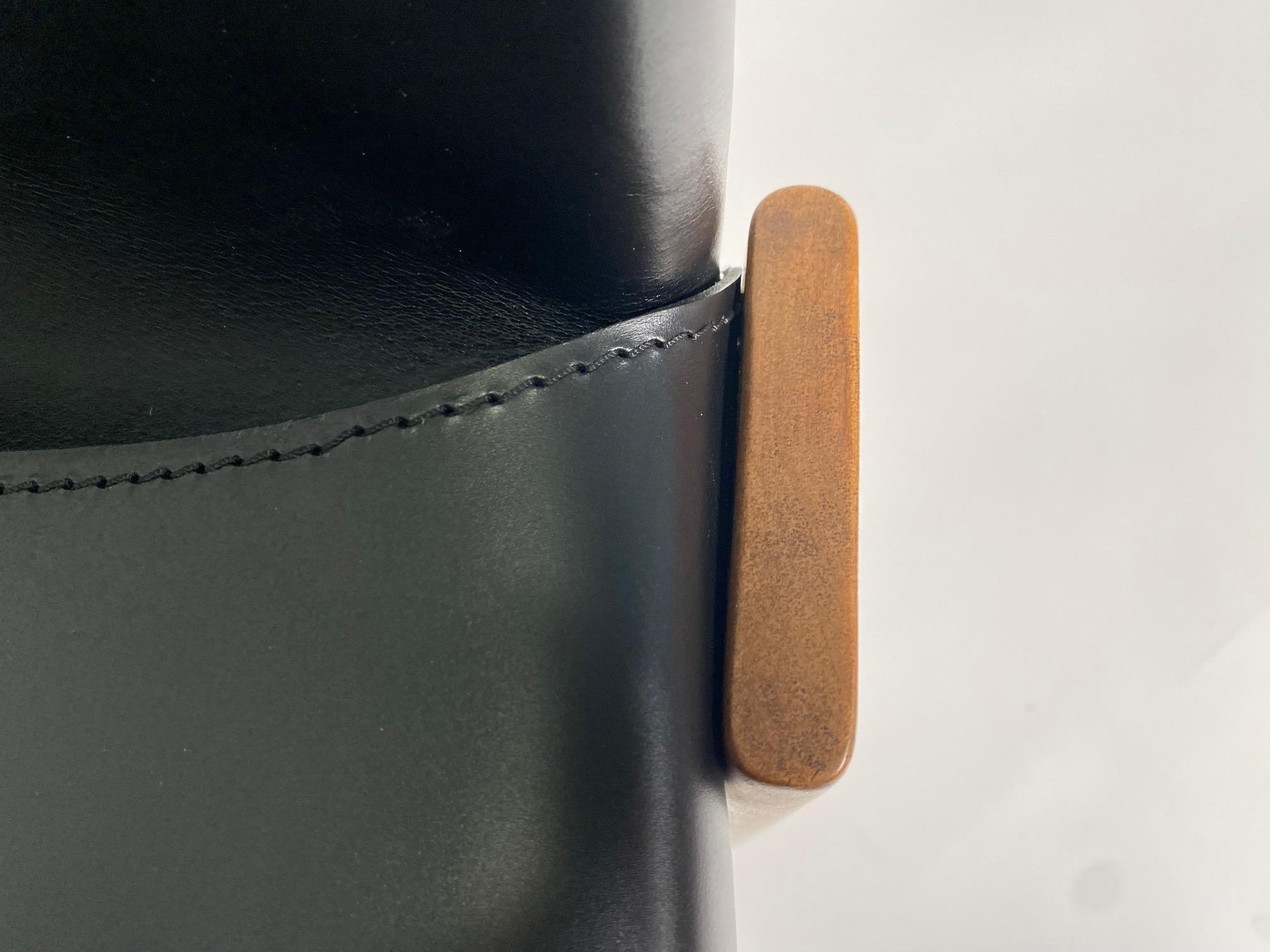 Set di  6 Sedie in pelle Monk di Afra & Tobia Scarpa per Molteni, Italia 1974 in vendita 1