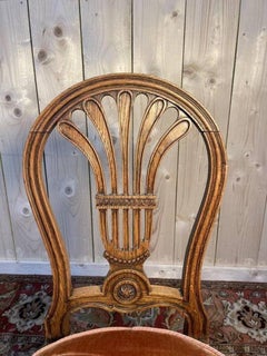 Set di 6 sedie "Montgolfière" in rovere stile Luigi XVI