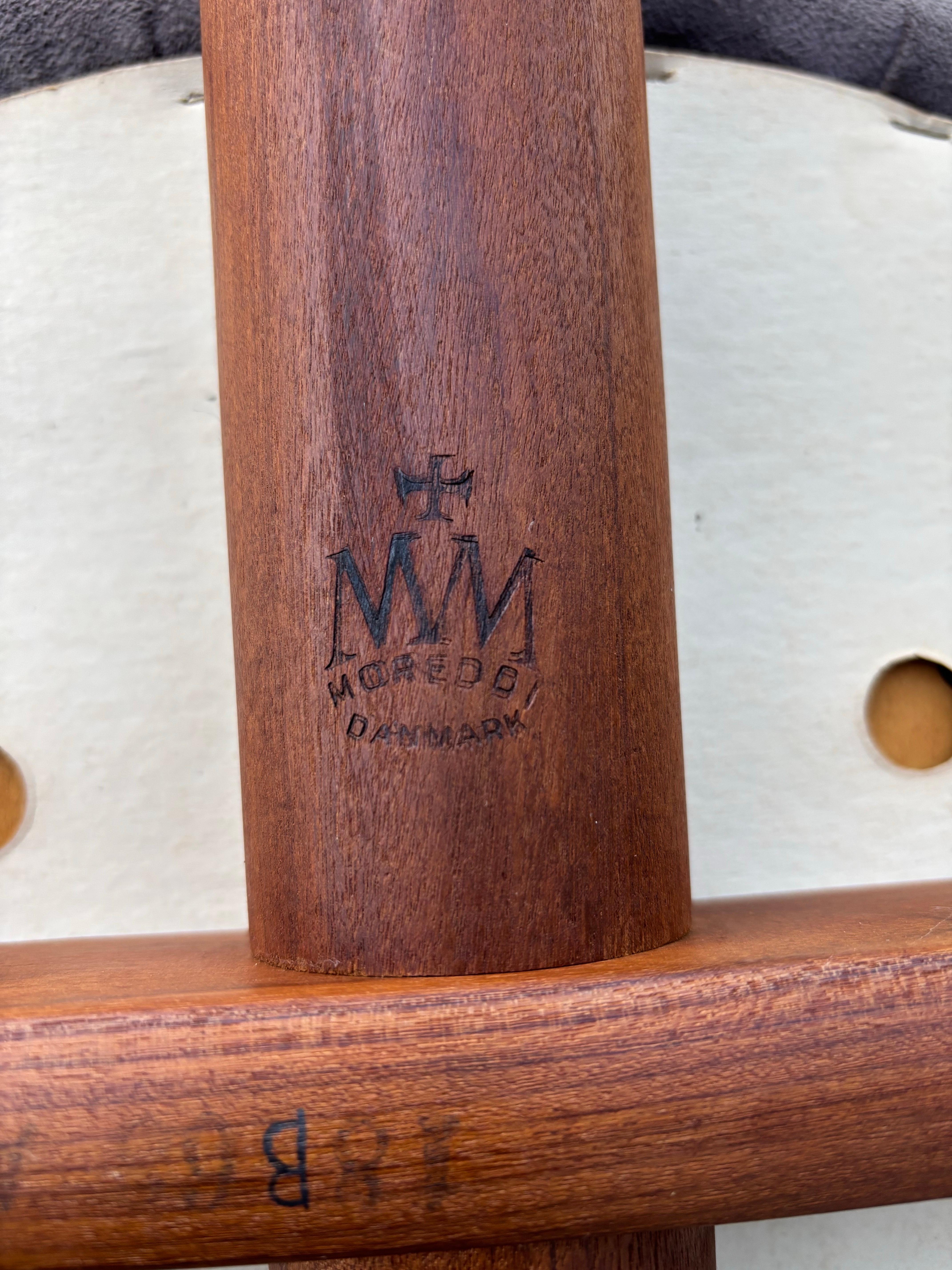 Danese Set di 6 sedie da pranzo in teak Moreddi in vendita