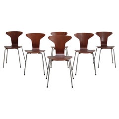 Set of 6 'Mosquito' Chairs by Arne Jacobsen for Fritz Hansen, 1955