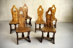 Set of 6 Mountain Chairs, France, 1950
