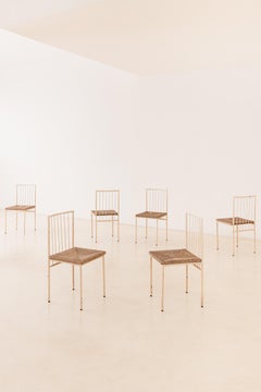 Set di 6 sedie mtf600, Geraldo de Barros, Unilabor, Brasile metà secolo, anni '60