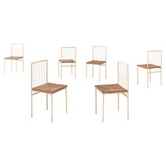 Set of 6 mtf600 Chair, Geraldo de Barros, Unilabor, Brazilian Midcentury, 1960s