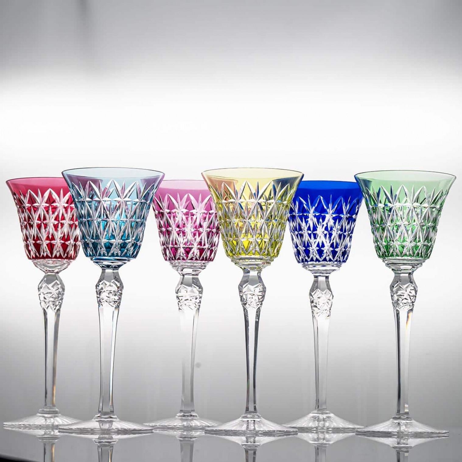Juego de 6 Copas de Cristal Baccarat Multicolor, Francia en venta 3