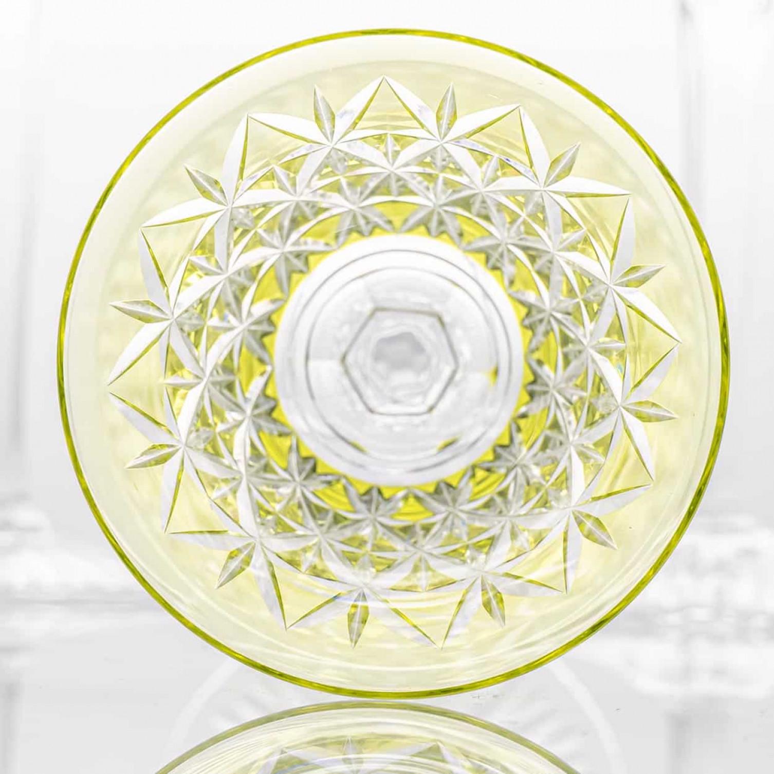 Satz von 6 mehrfarbigen Baccarat Kristallgläsern, Frankreich (Handgefertigt) im Angebot