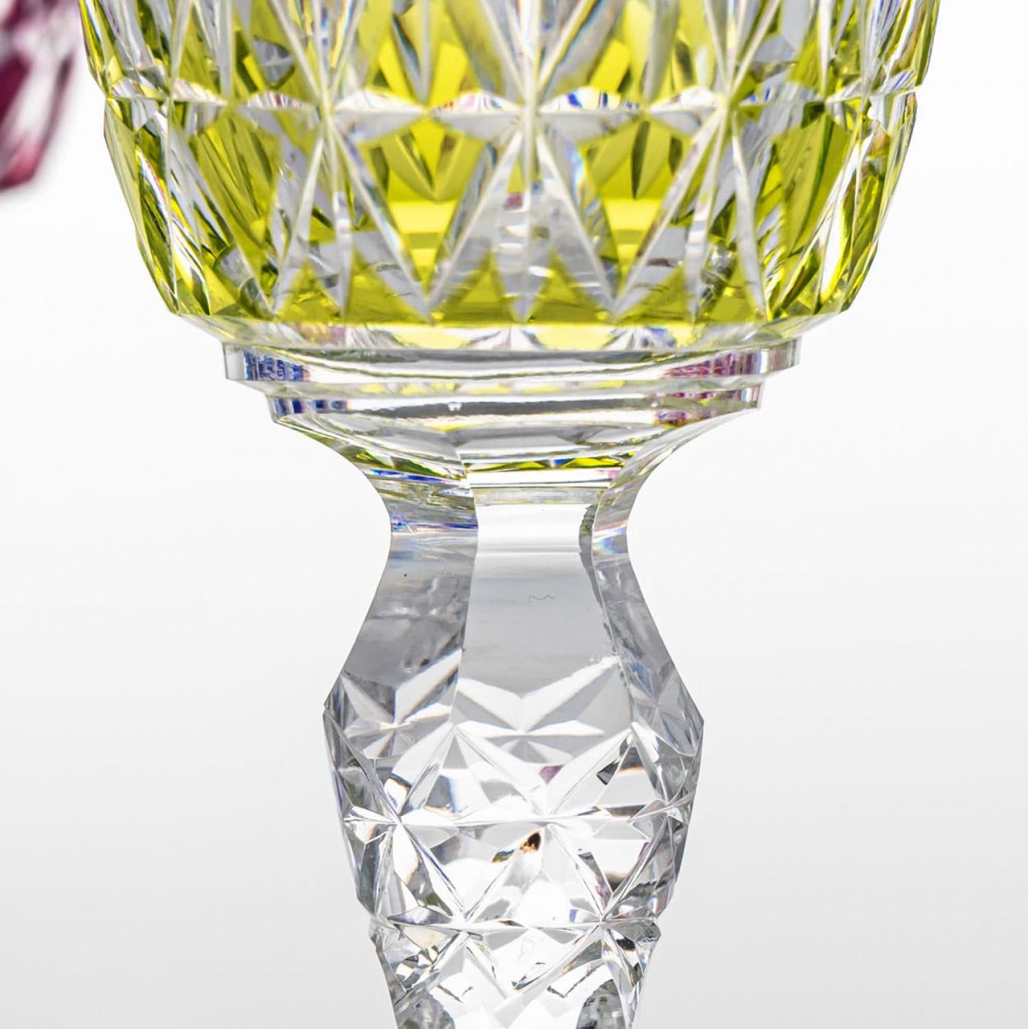 Juego de 6 Copas de Cristal Baccarat Multicolor, Francia en Bueno estado para la venta en Rijssen, NL