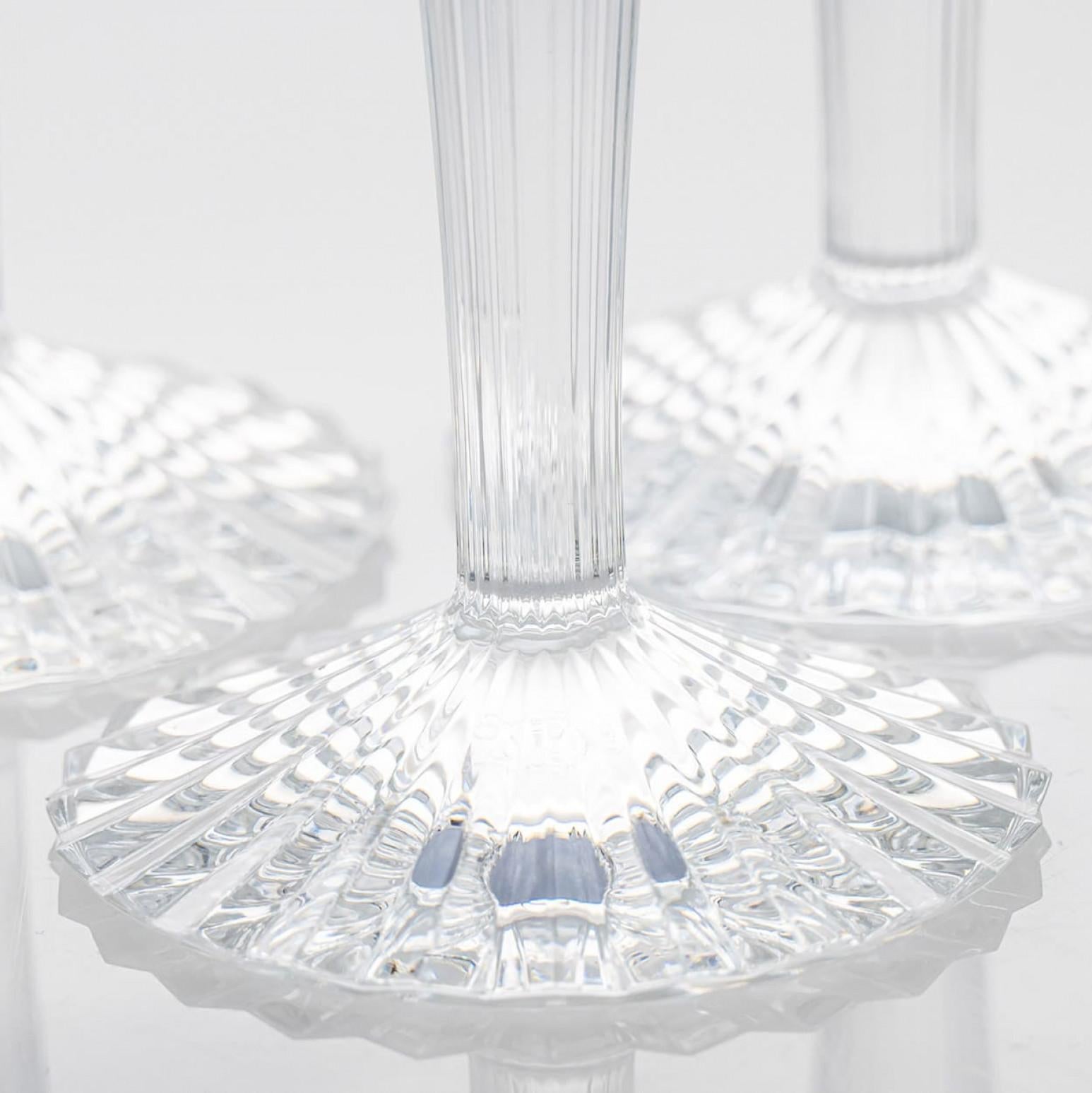 Satz von 6 mehrfarbigen Baccarat Mille Nuits Champagnerflöten, Frankreich im Zustand „Gut“ im Angebot in Rijssen, NL