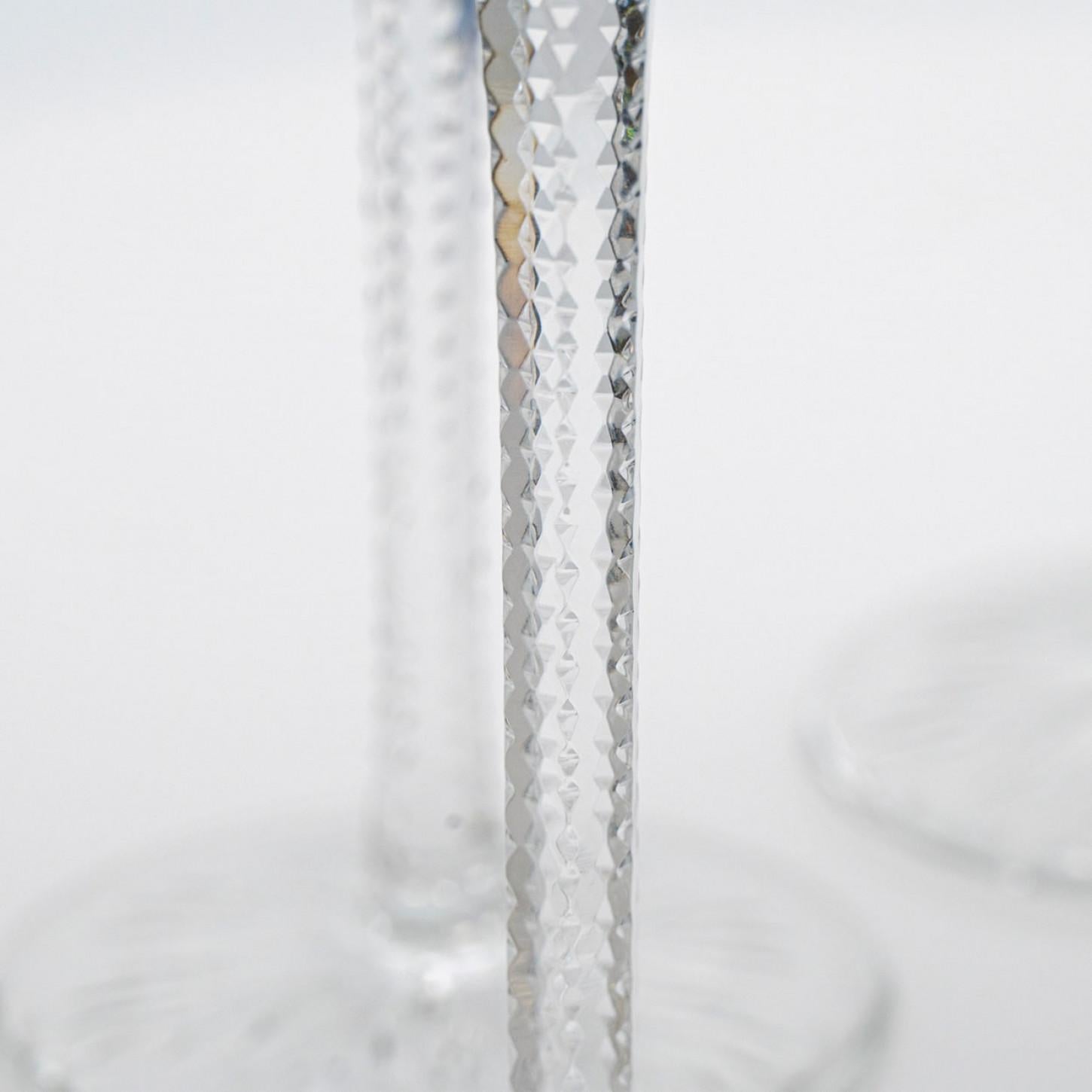 Juego de 6 copas de cristal multicolor St. Louis Crystal, Francia 1967 Hecho a mano en venta