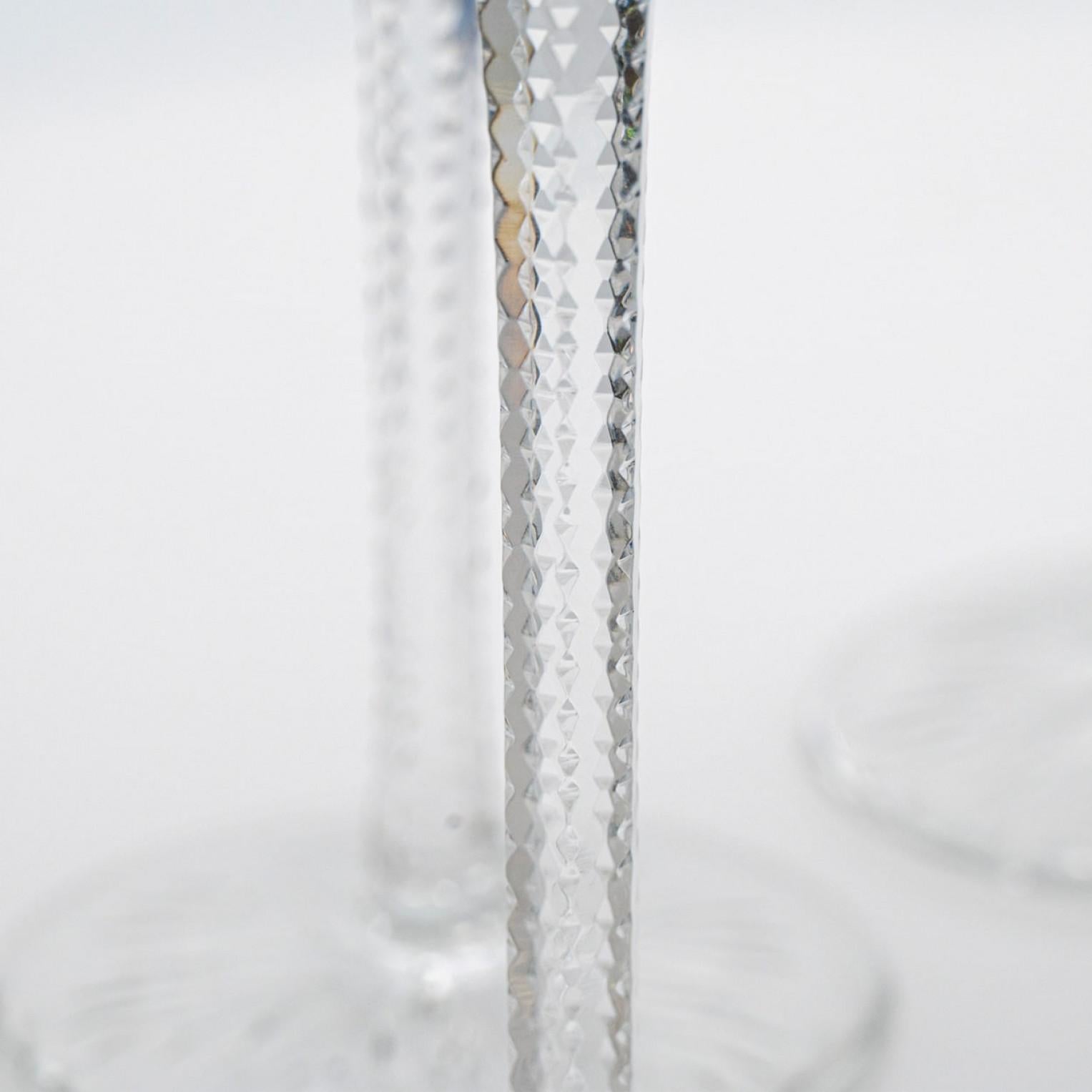 Set of 6 Multicolor St Louis Florence Crystal Glasses, France 1967 Hecho a mano en venta