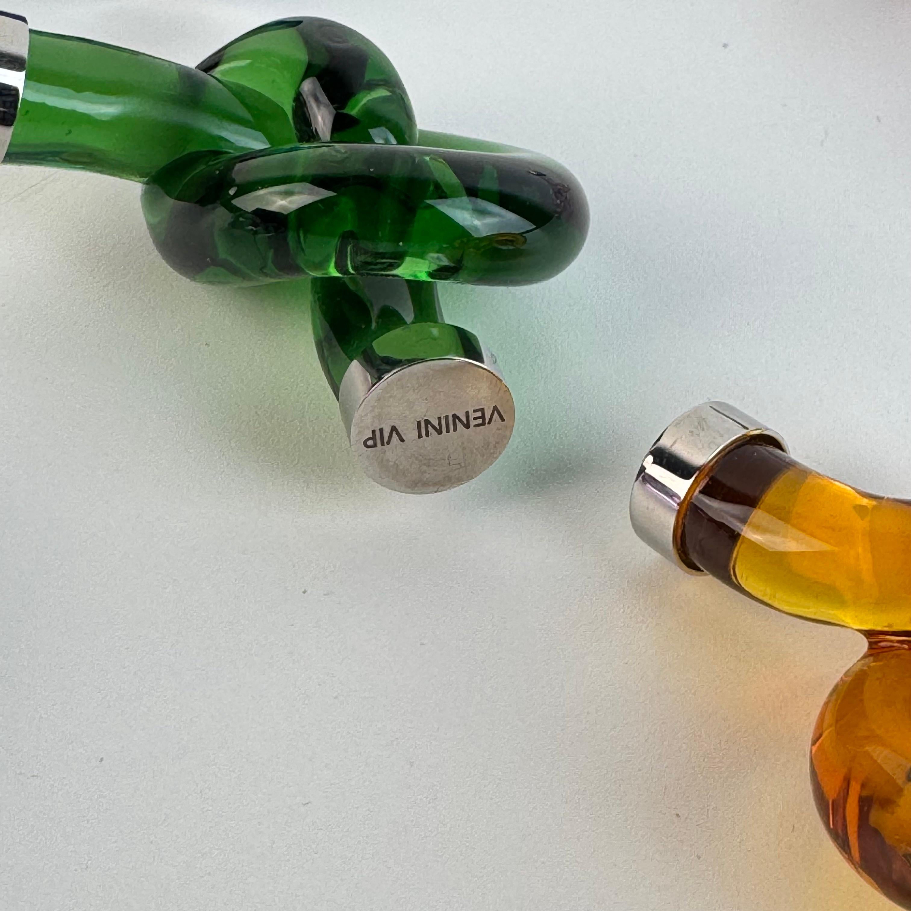 Set of 6 Murano Glass Placeholders by Venini VIP, 1990s — Original Box im Angebot 4