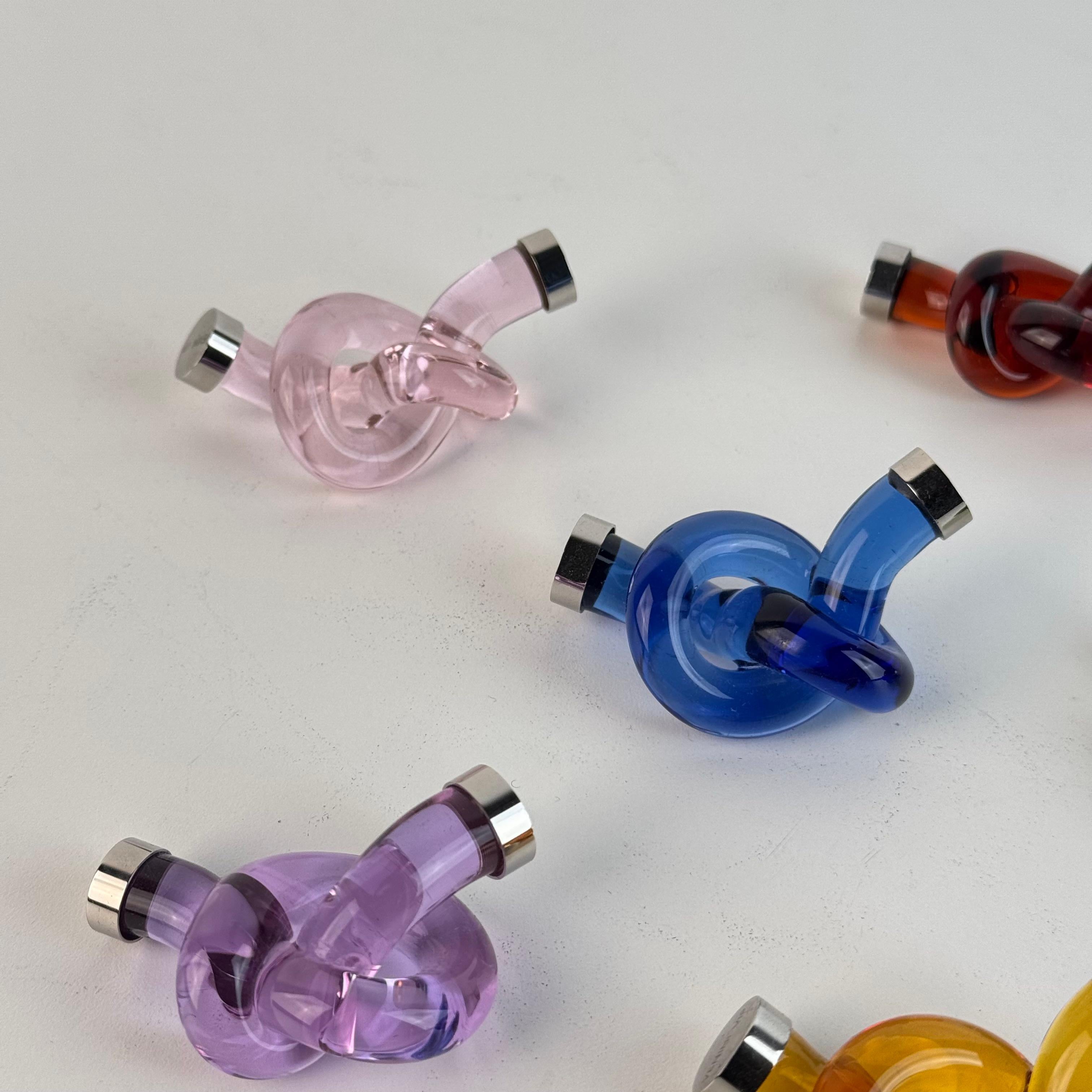 Set of 6 Murano Glass Placeholders by Venini VIP, 1990s — Original Box (Italienisch) im Angebot