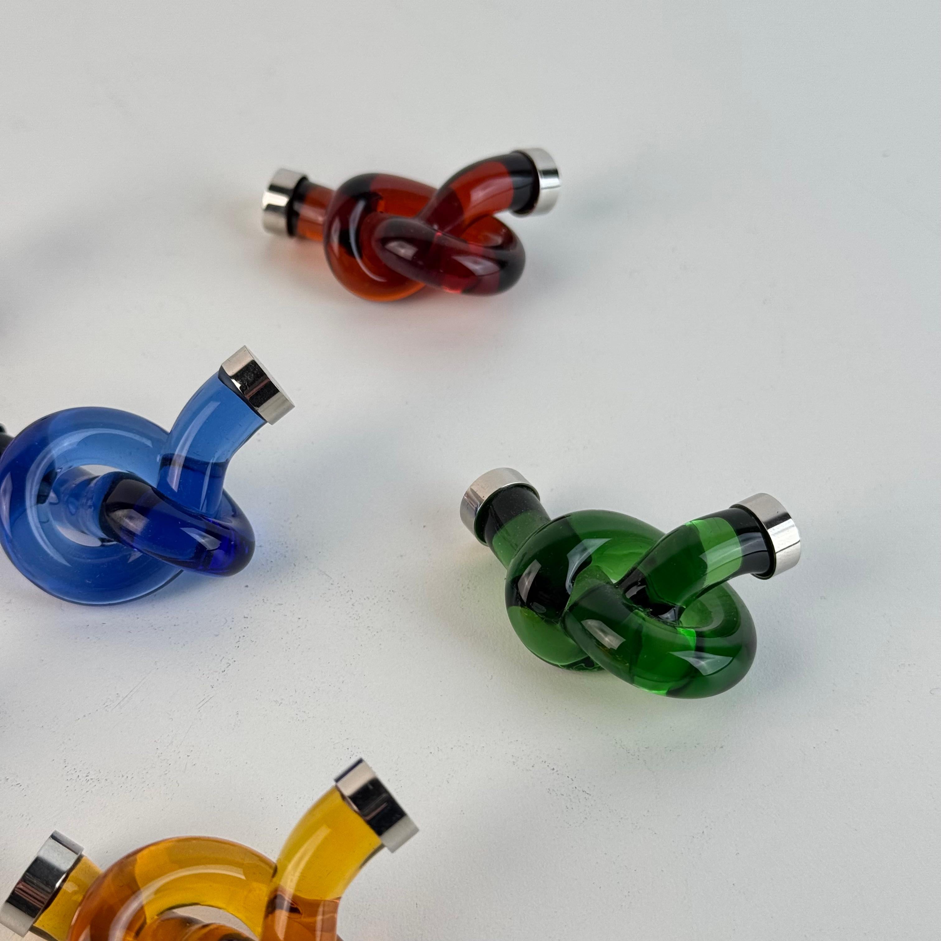 Set of 6 Murano Glass Placeholders by Venini VIP, 1990s — Original Box im Zustand „Hervorragend“ im Angebot in Brescia, Brescia