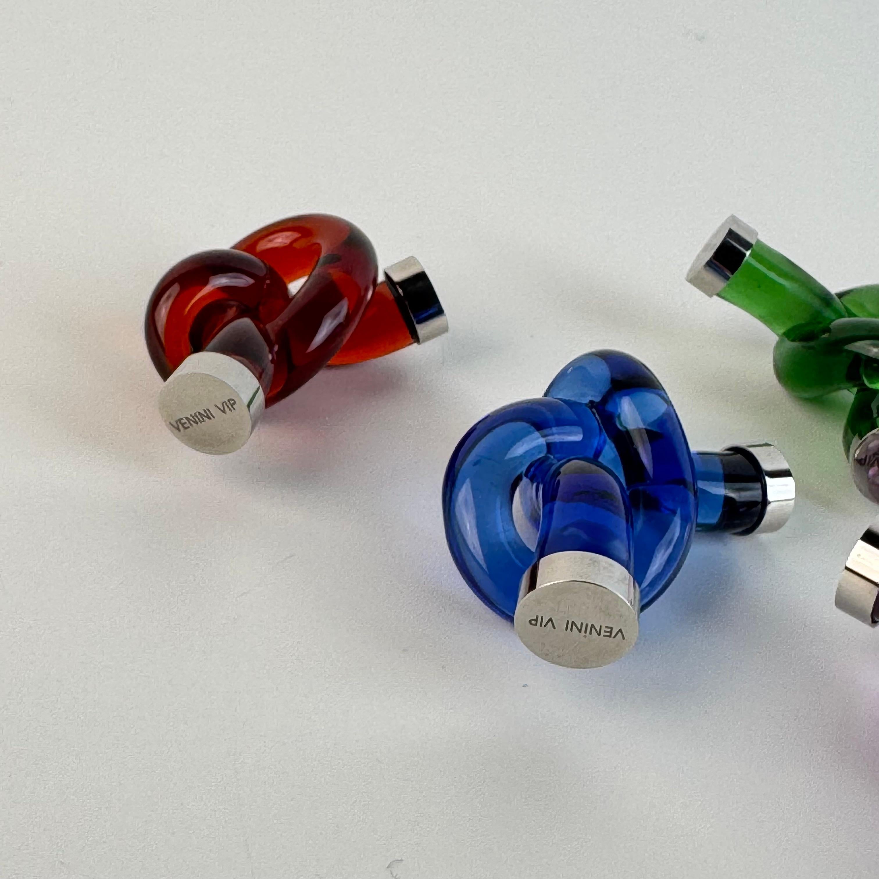 Set of 6 Murano Glass Placeholders by Venini VIP, 1990s — Original Box im Angebot 2