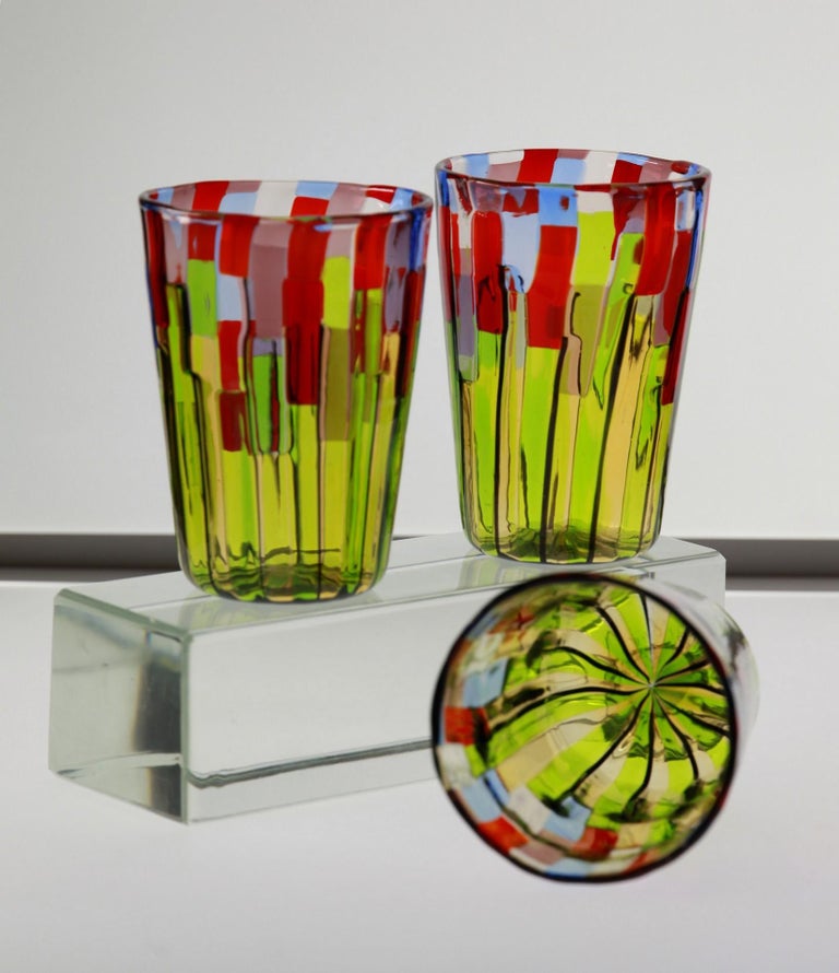 Murano Glass Tumbler, Blooming Field with Poppies and Lavender, unit
