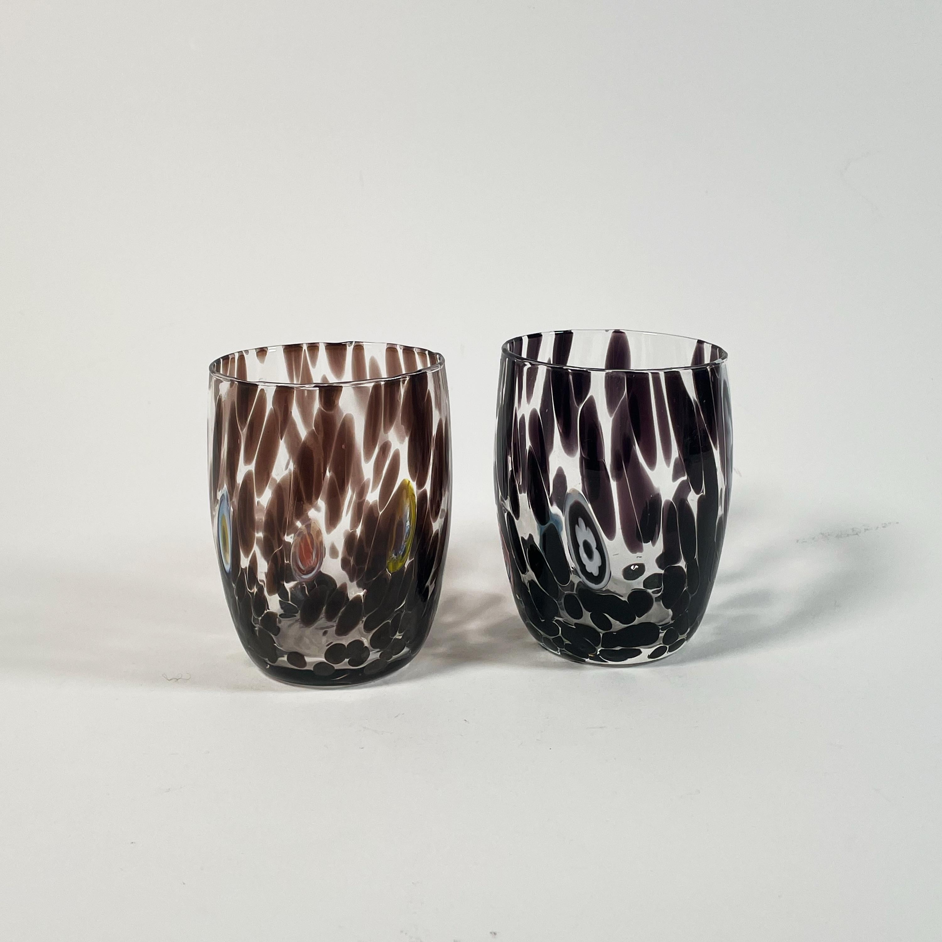 XXIe siècle et contemporain Ensemble de 6 verres de Murano soufflés à la main, neufs et jamais utilisés en vente