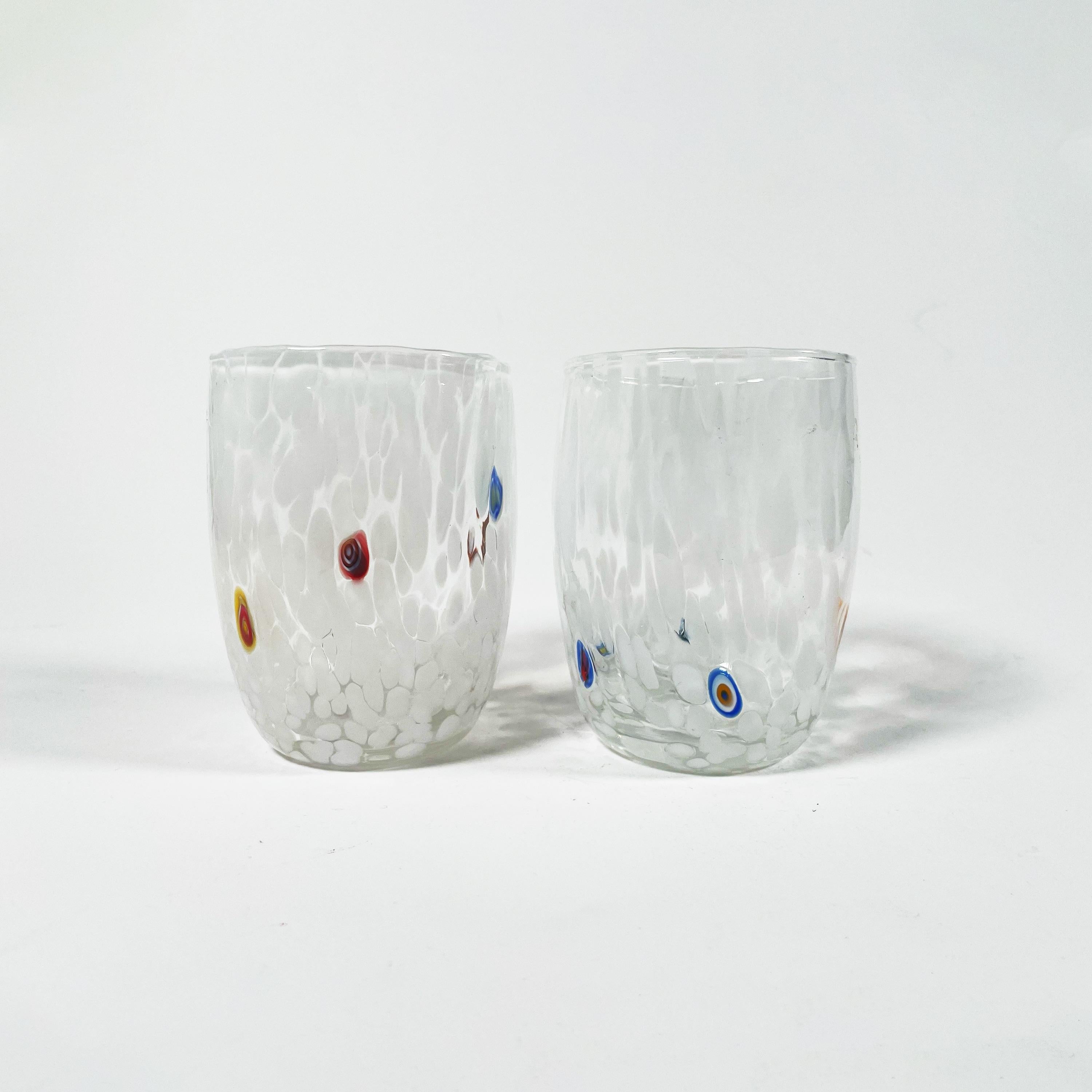 Ensemble de 6 verres de Murano soufflés à la main, neufs et jamais utilisés en vente 2