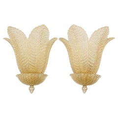 Set of 6 Murano Sconces. Sold in pairs