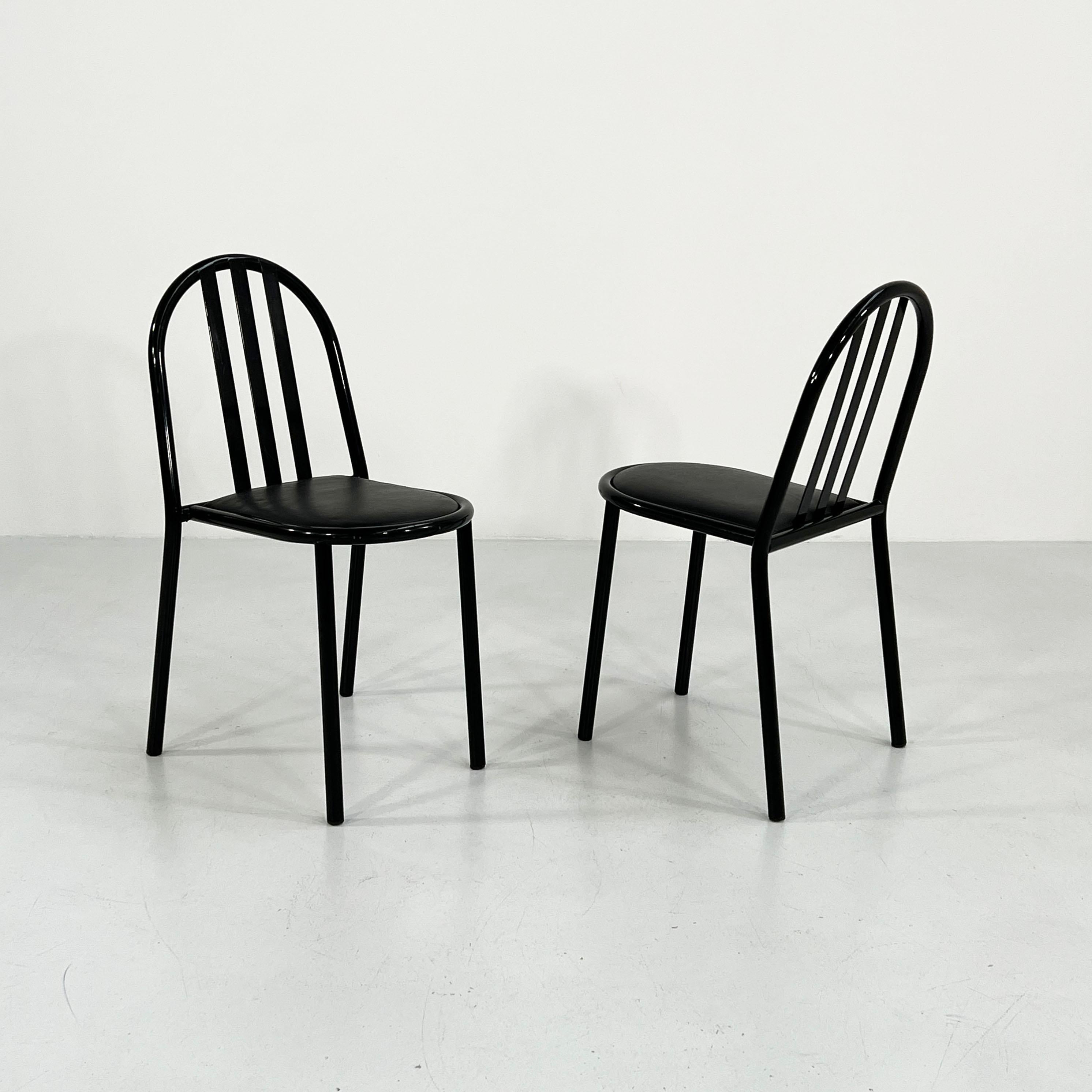Set of 6 N. 222 Dining Chairs by Robert Mallet-Stevens for Pallucco, 1980s In Good Condition In Ixelles, Bruxelles