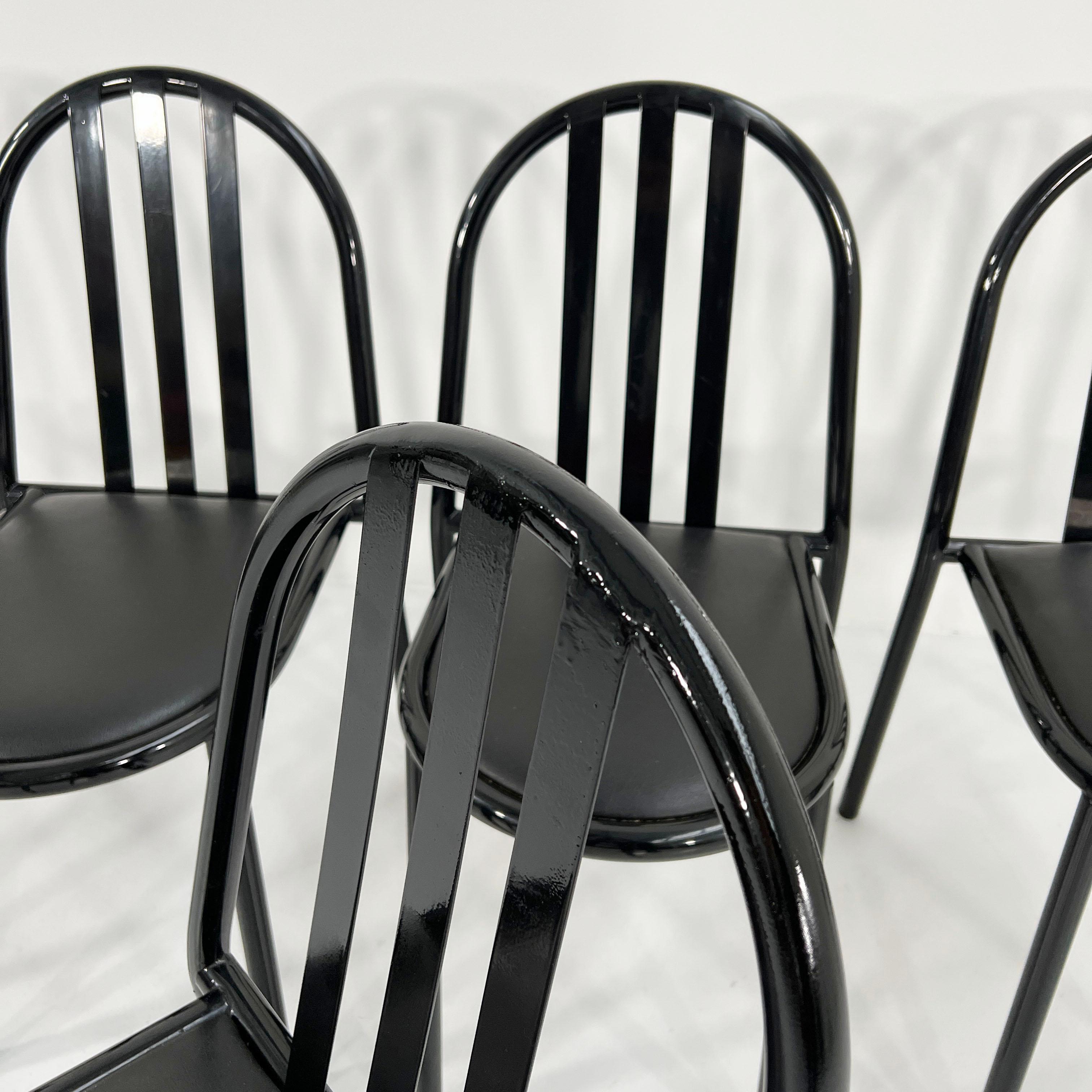 Set of 6 N. 222 Dining Chairs by Robert Mallet-Stevens for Pallucco, 1980s 1