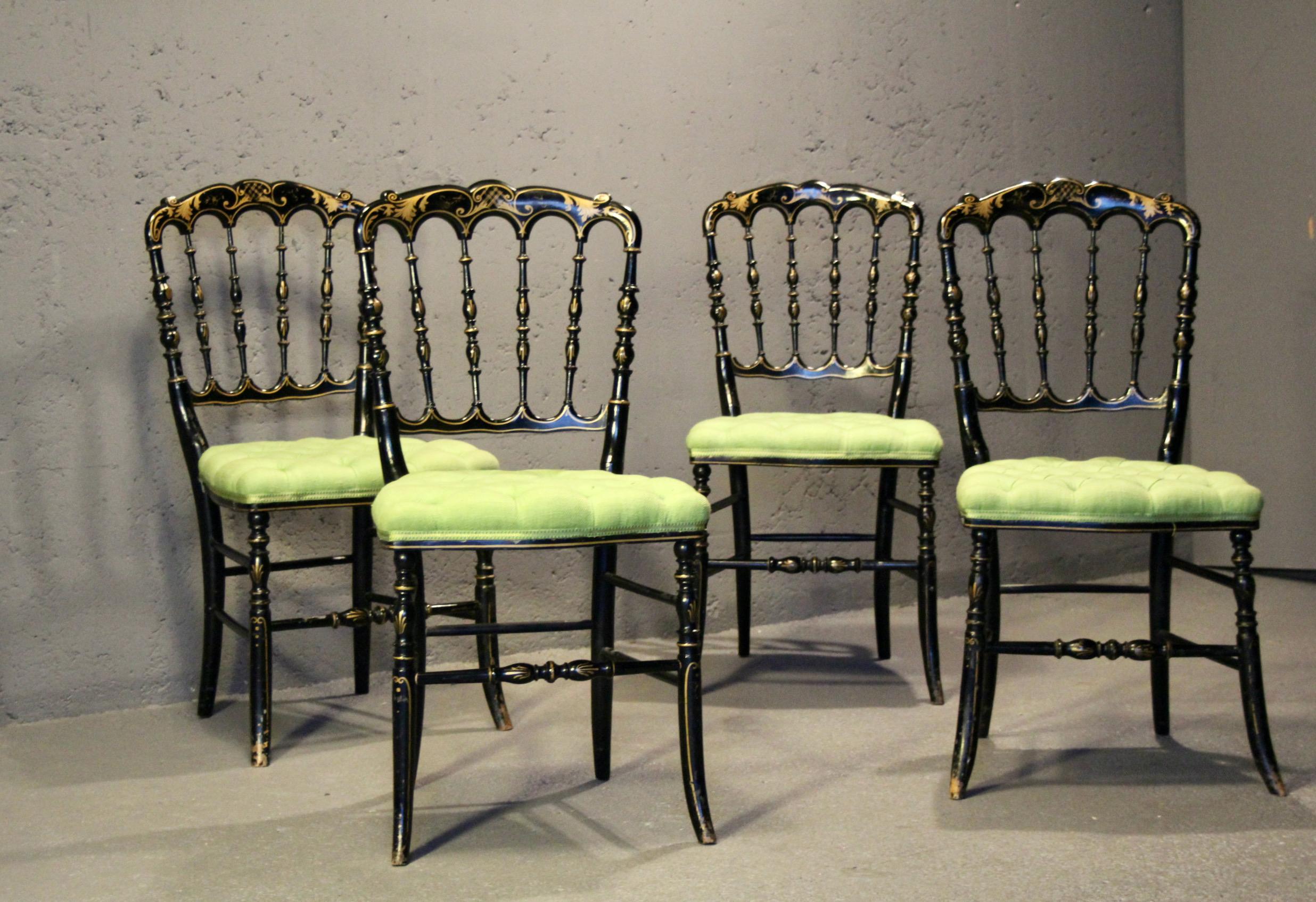 Francese Set di 6 sedie N III in vendita