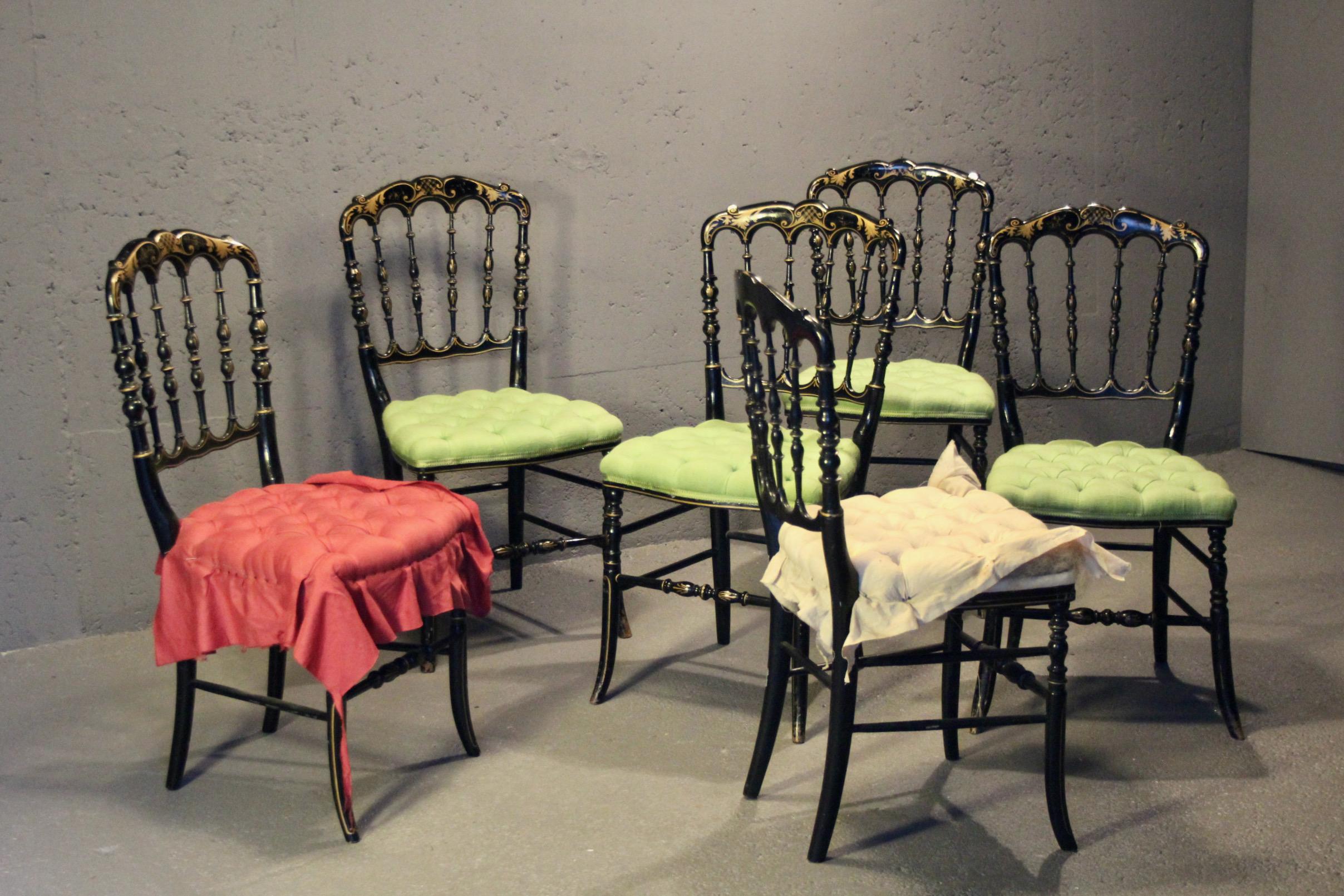 Set di 6 sedie N III in vendita 2