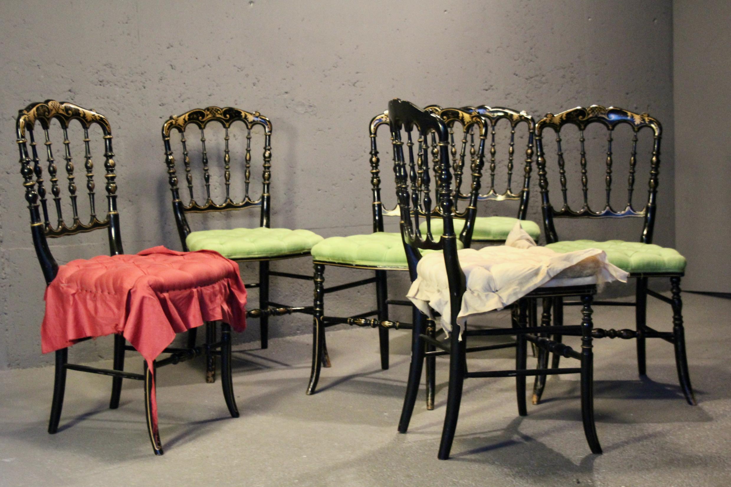 Set di 6 sedie N III in vendita 3