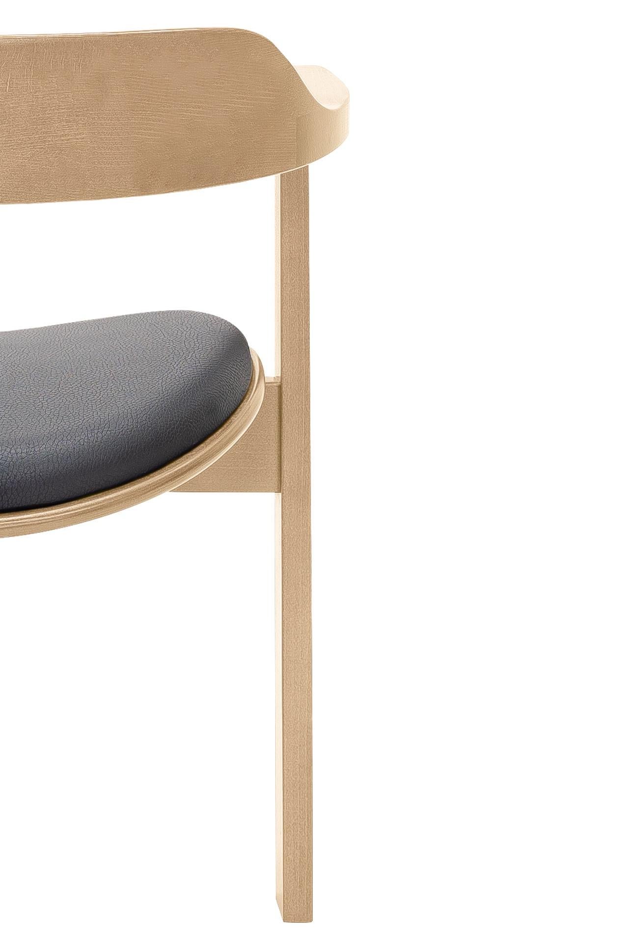 Beech Mid Century Modern 6 Natural Haussmann chair, Robert&Trix Haussmann, Design 1964 For Sale